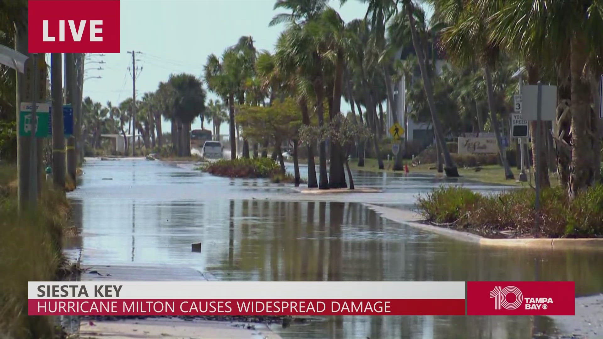 The Category 3 hurricane made landfall along Florida's west coast around 8:30 p.m.