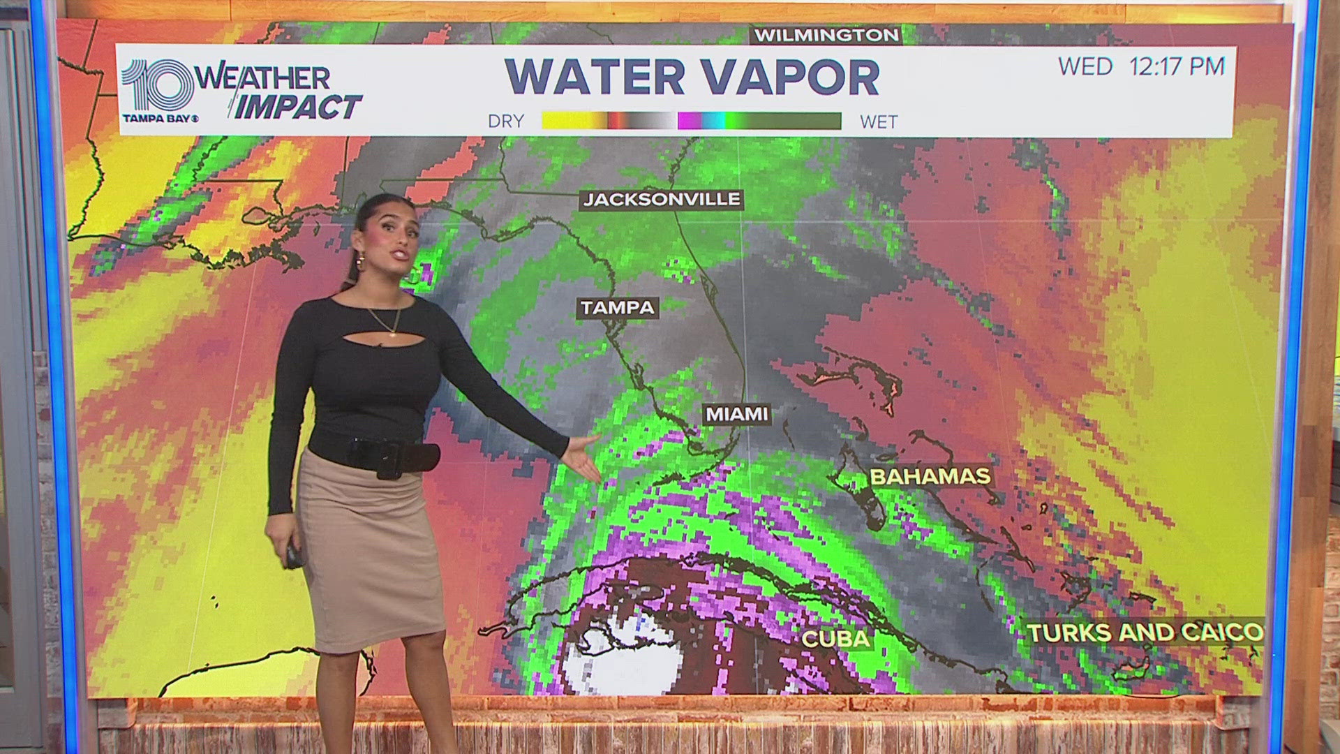 Hurricane conditions are expected in Cuba Wednesday before Rafael emerges in the Gulf. Here at home, it turns breezy with showers on Wednesday and Thursday. 