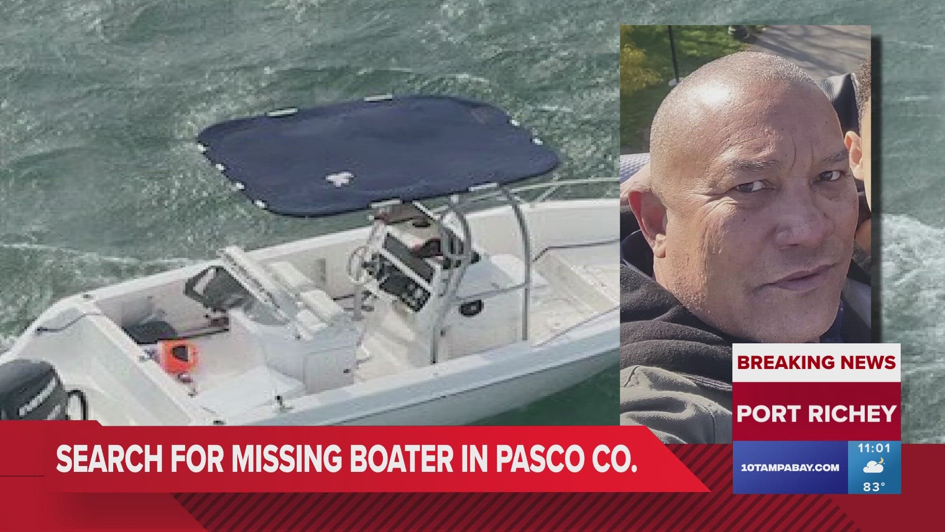 Andre Nolasco, 57, was reported missing after launching his boat from Nick's Park Sunday morning in Port Richey.