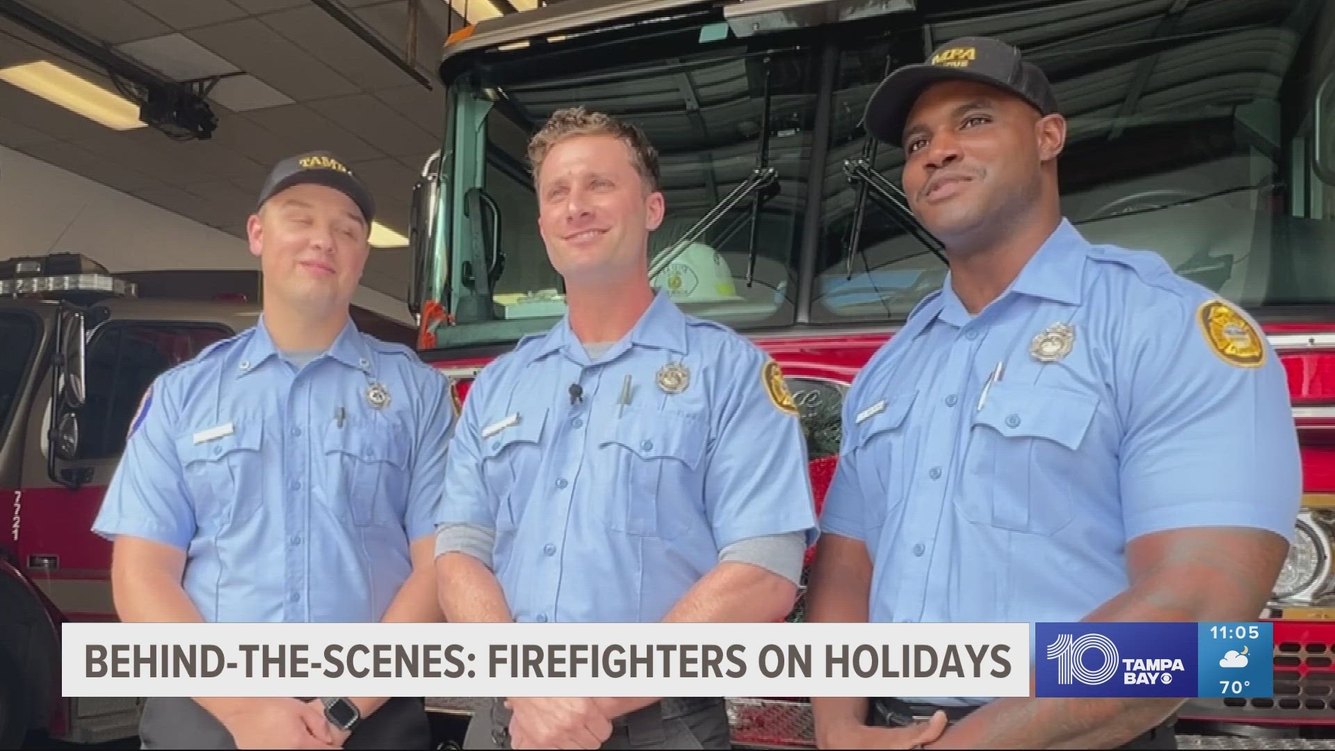 "Of course, it could be difficult without being with our families but it’s like being with family here," Tampa firefighter Addelove Watkins said.