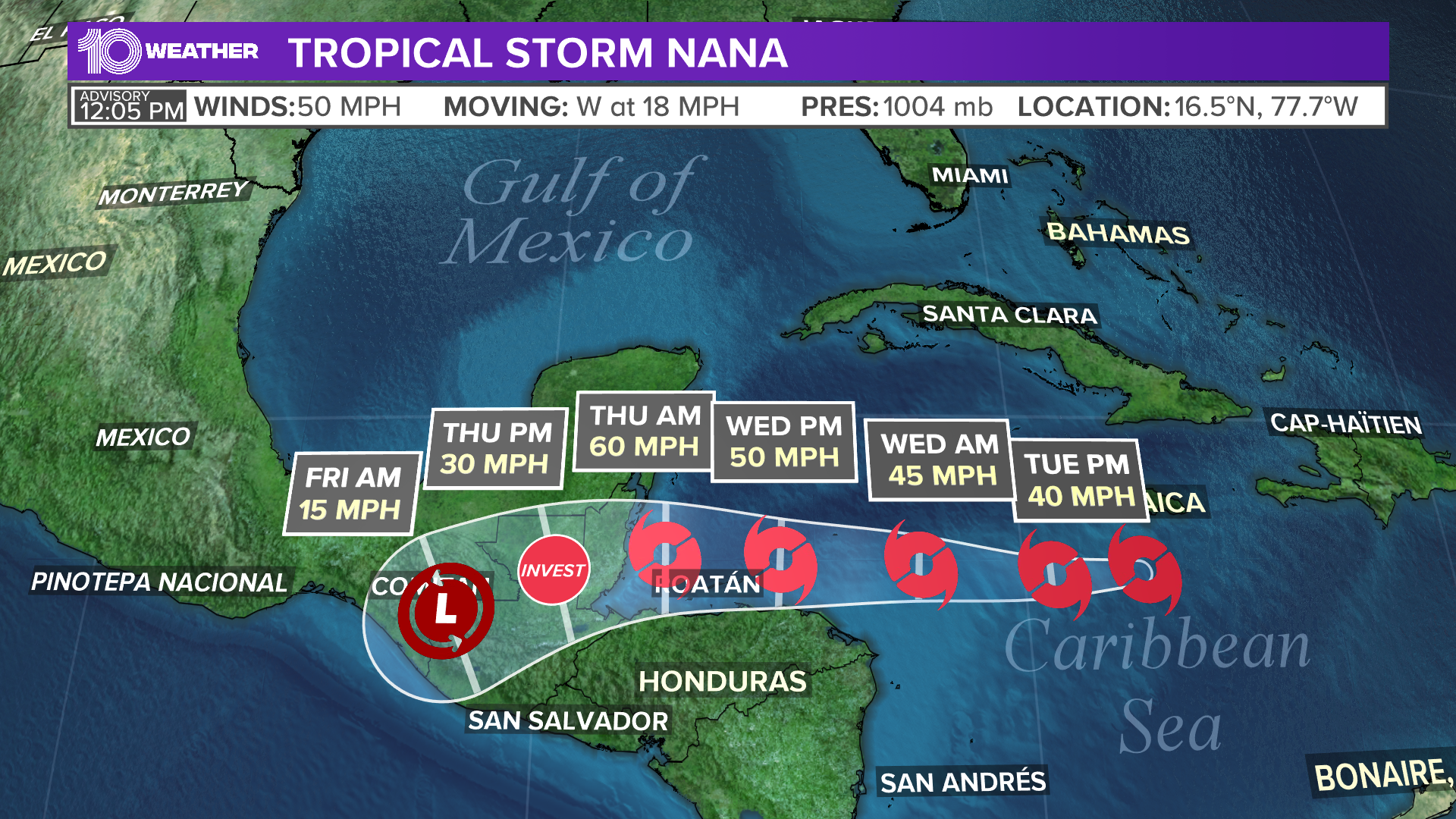 NHC: Potential Tropical Cyclone Sixteen forms in the Caribbean | wtsp.com