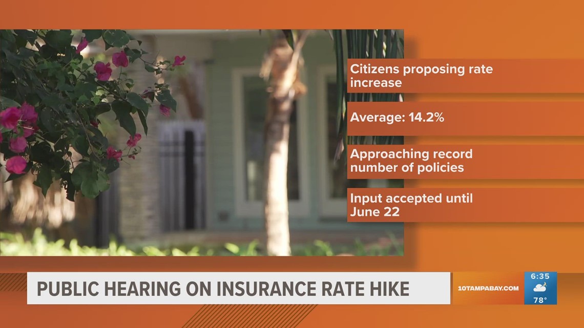 Citizens Property Insurance proposes rate hike at public hearing