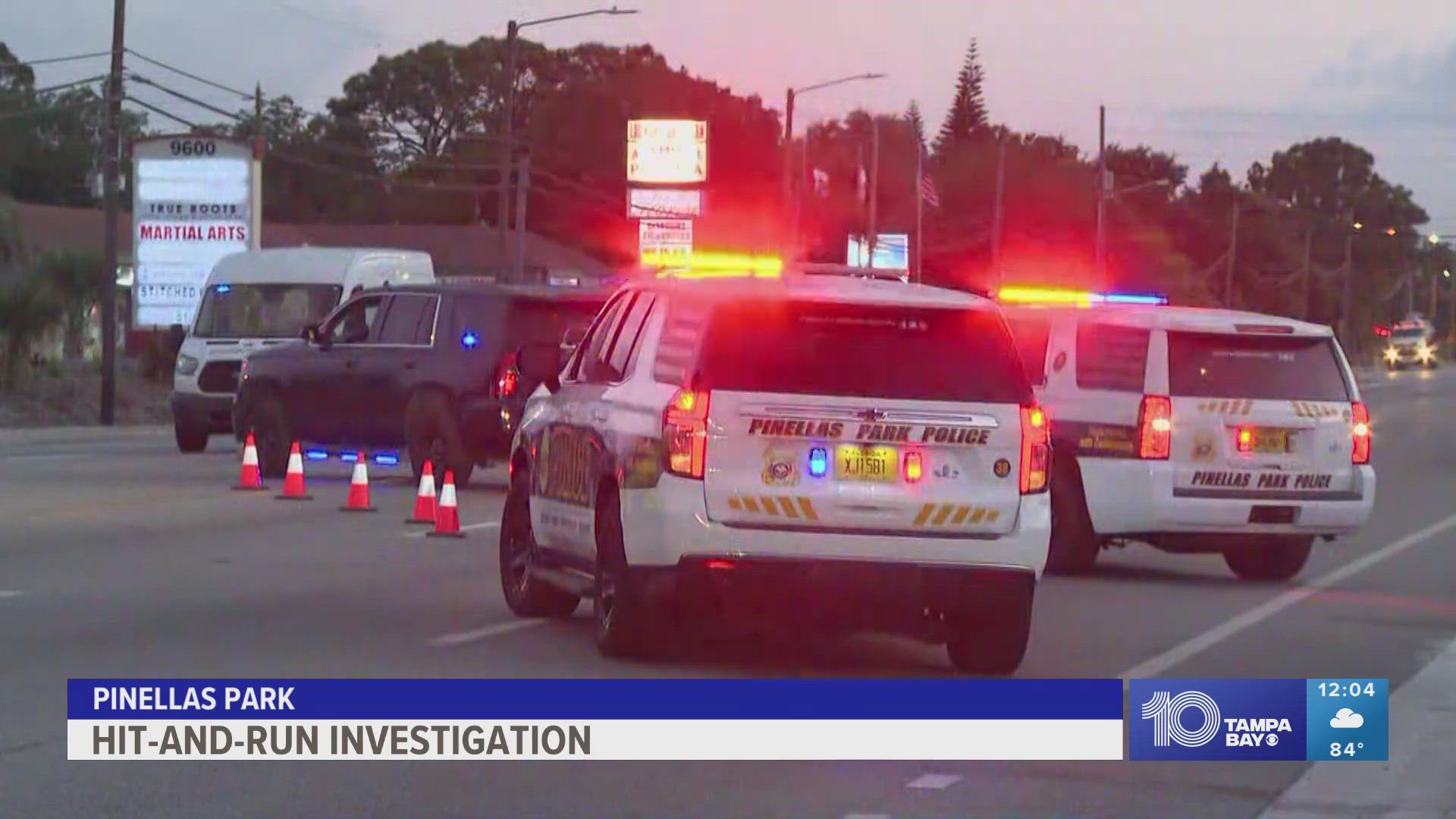 Pinellas Park Police are looking for a driver after a hit-and-run on 66th Street North just south of Orleans Way.