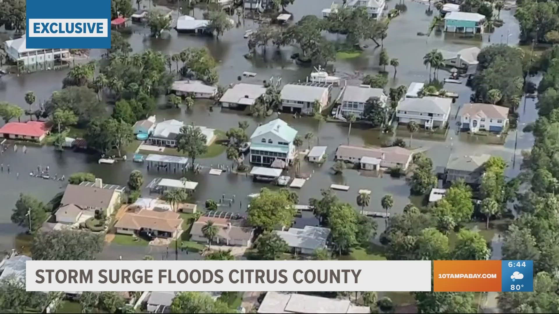 Hurricane Idalia has left widespread damage as neighborhoods are still severely flooded.