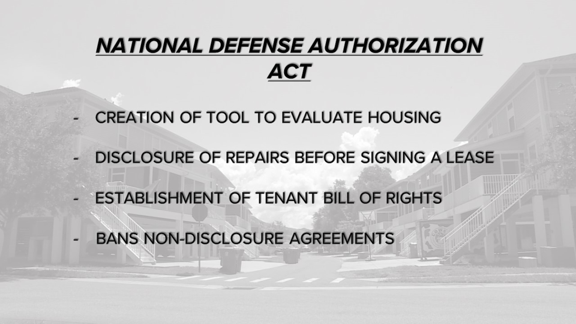 National Defense Authorization Act Takes Aim At Military Mold | Wtsp.com