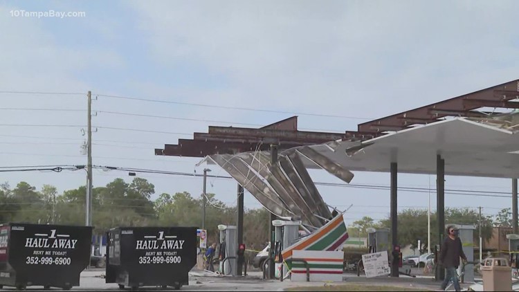 Hernando County 7-Eleven damaged by strong winds