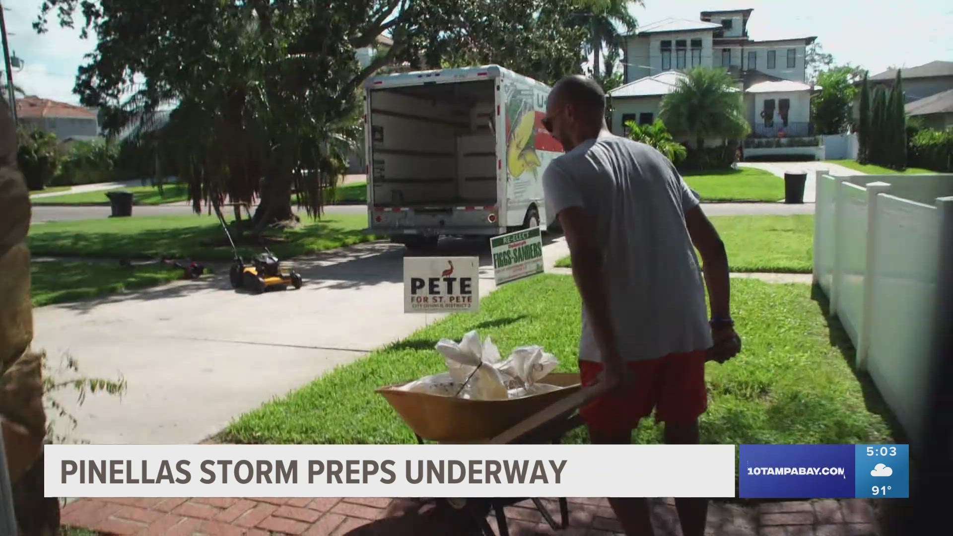 The City of St. Petersburg says they've handed out more than 33,000 sandbags on Tuesday alone.