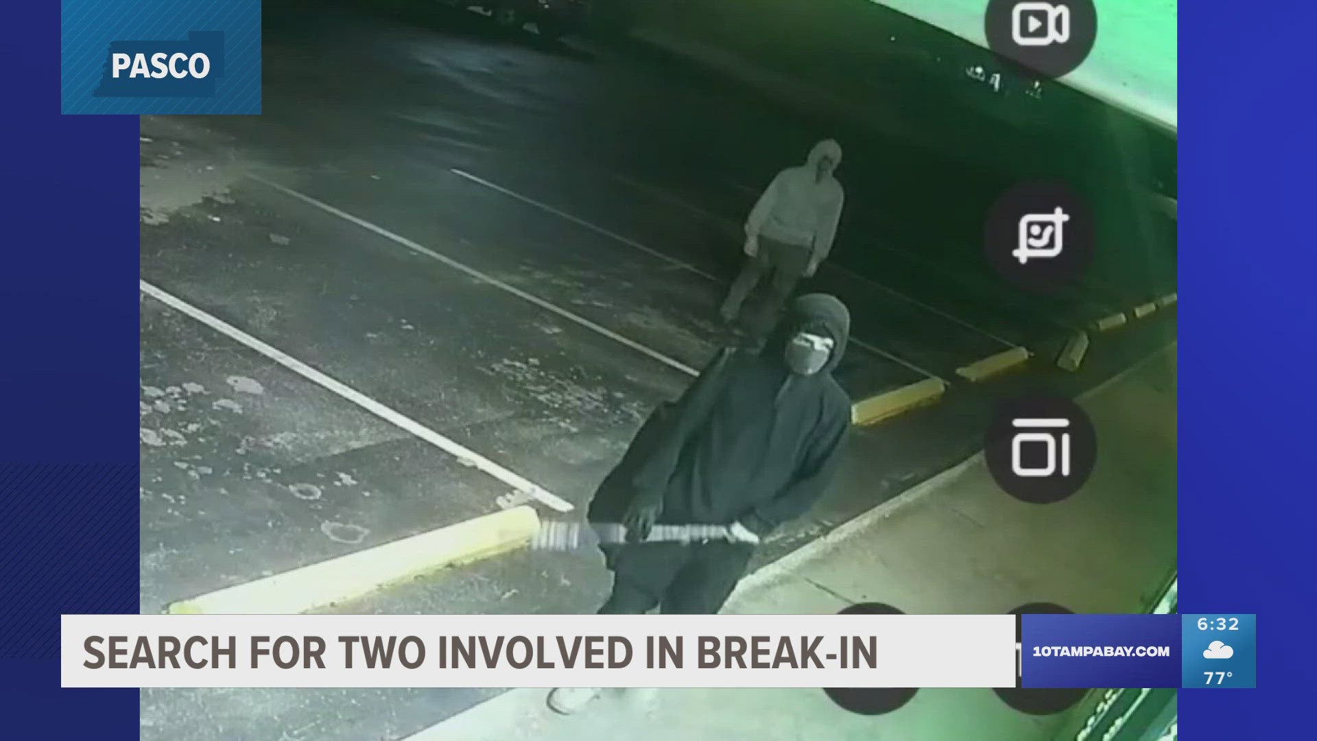 Two people wearing dark clothing, masks and gloves broke in and damaged a Zephyrhills business.