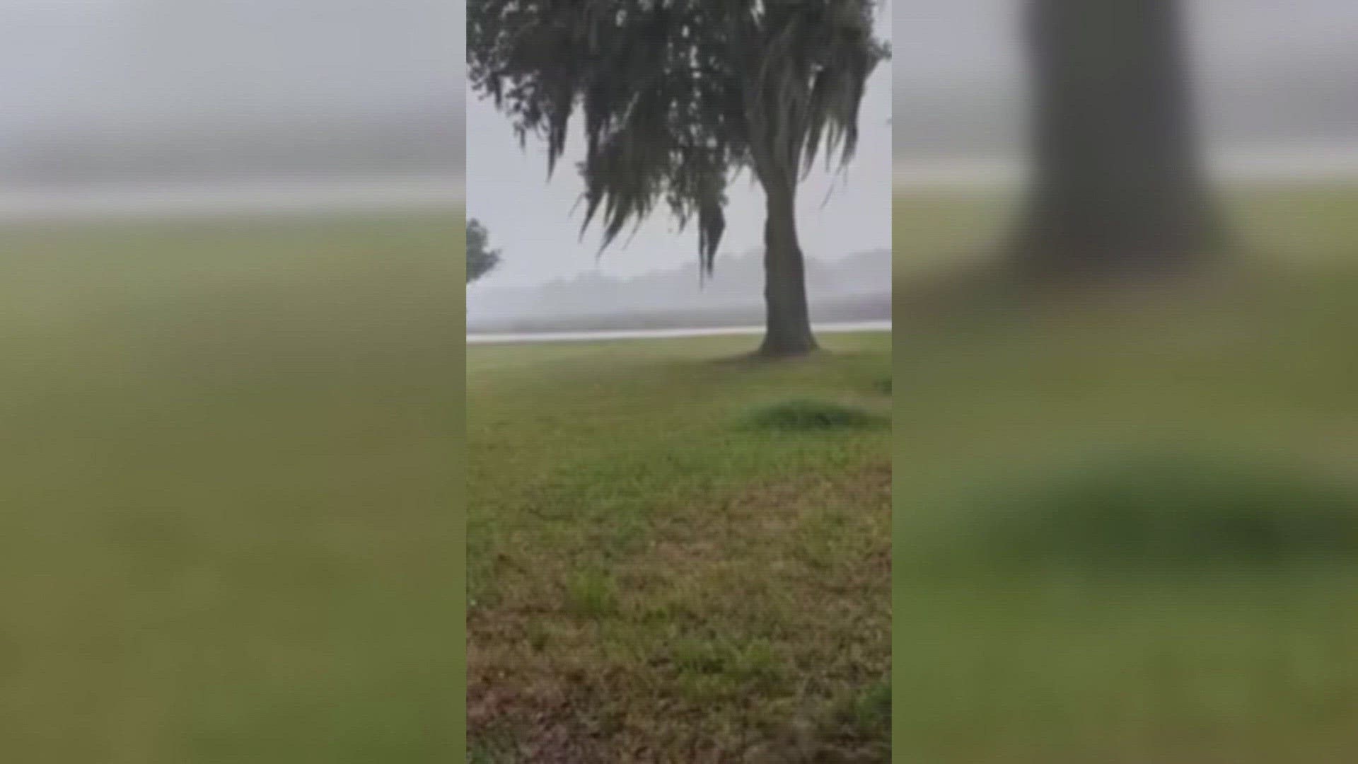 According to the National Weather Service, thunderstorms producing wind gusts up to 60 mph and hail were possible Monday.