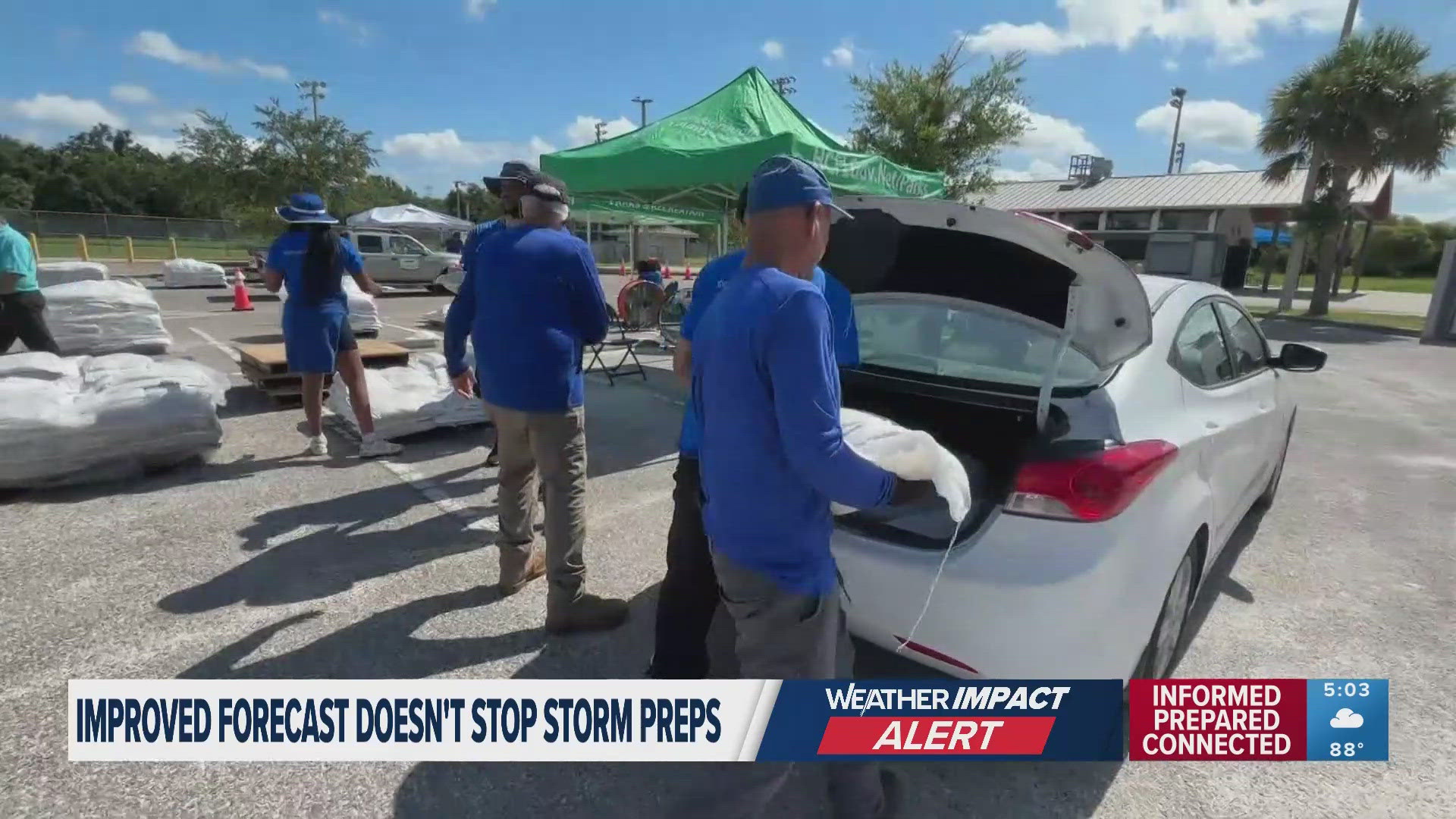 Sandbag distribution sites remained busy on Wednesday — a sign that for many residents, the memories of last year’s storms are still fresh.