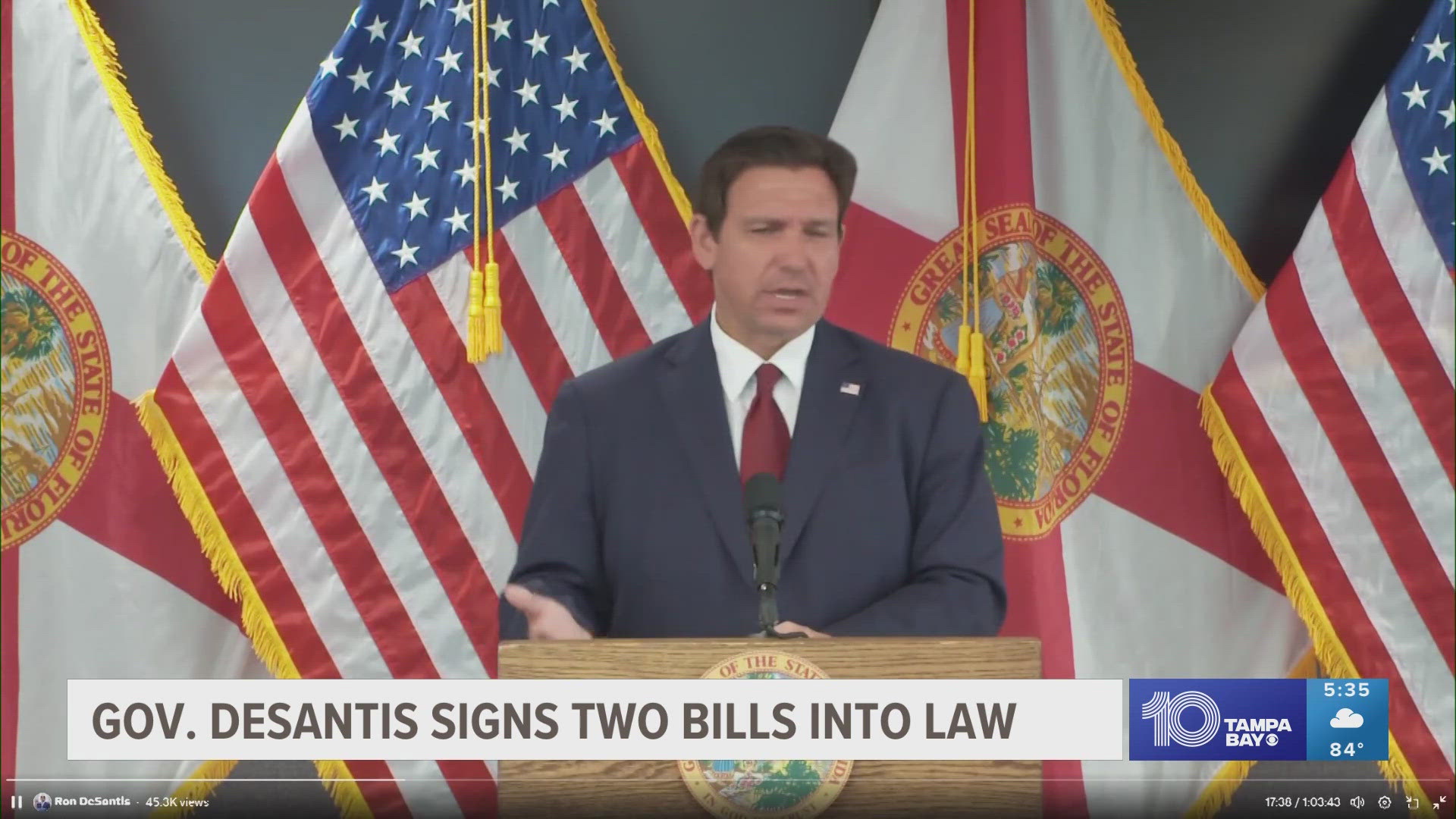 DeSantis signed HB 989 and HB 1291 into law on Thursday.