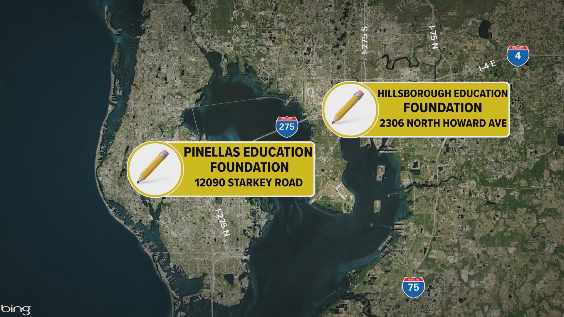 The Pinellas and Hillsborough Education Foundations are teaming up to collect school supplies. 