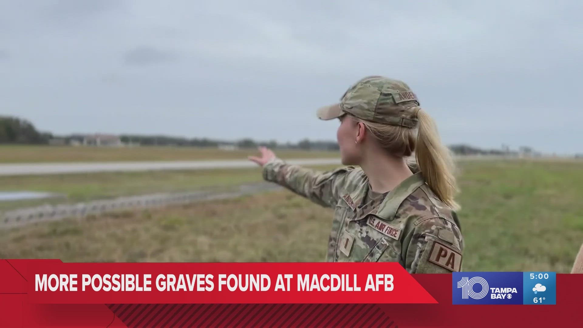 The base began a formal investigation and search for the graves in 2019.