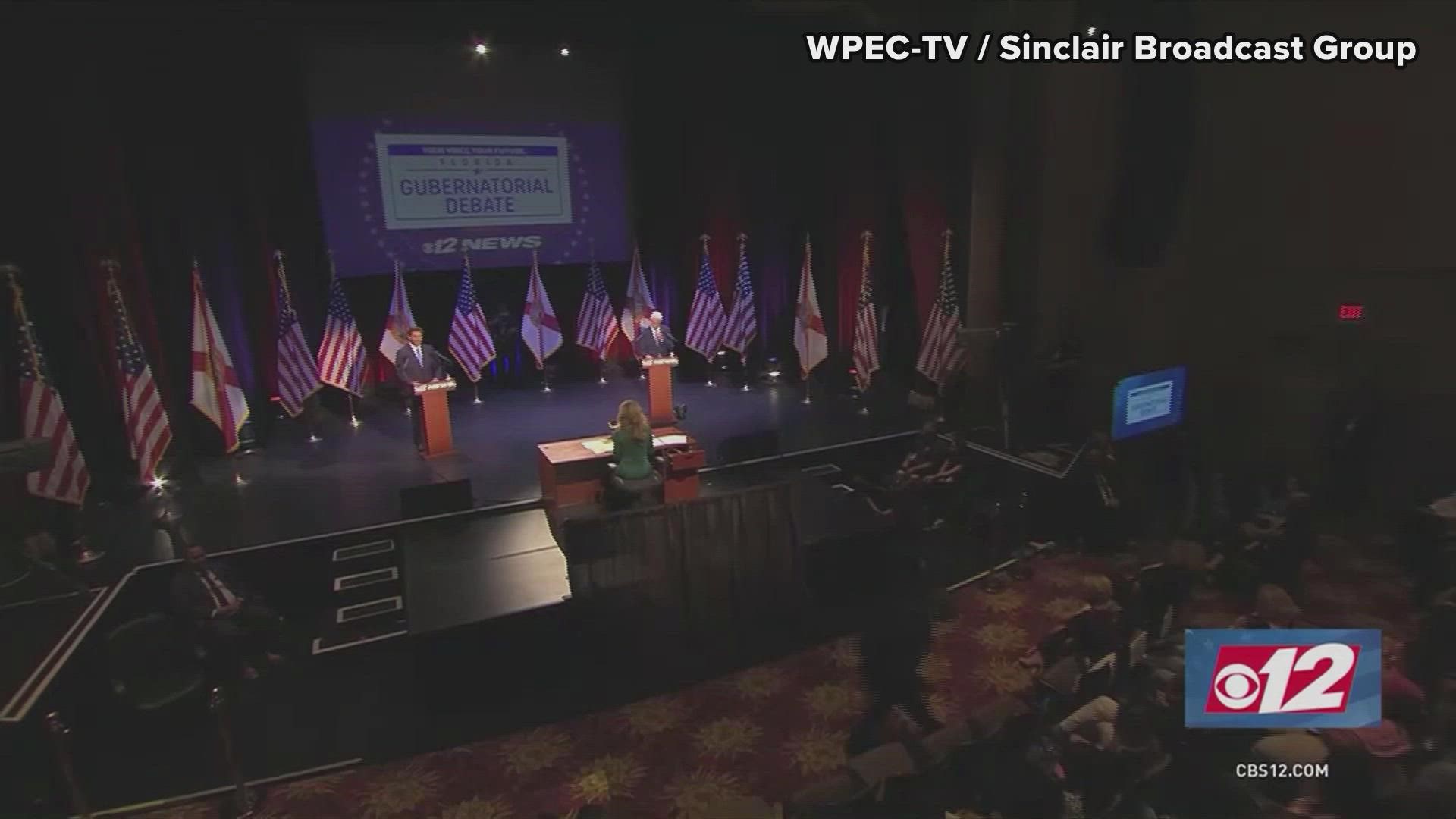 The debate, which was postponed from earlier in the month because of Hurricane Ian, coincides with the start of early voting across much of the state.