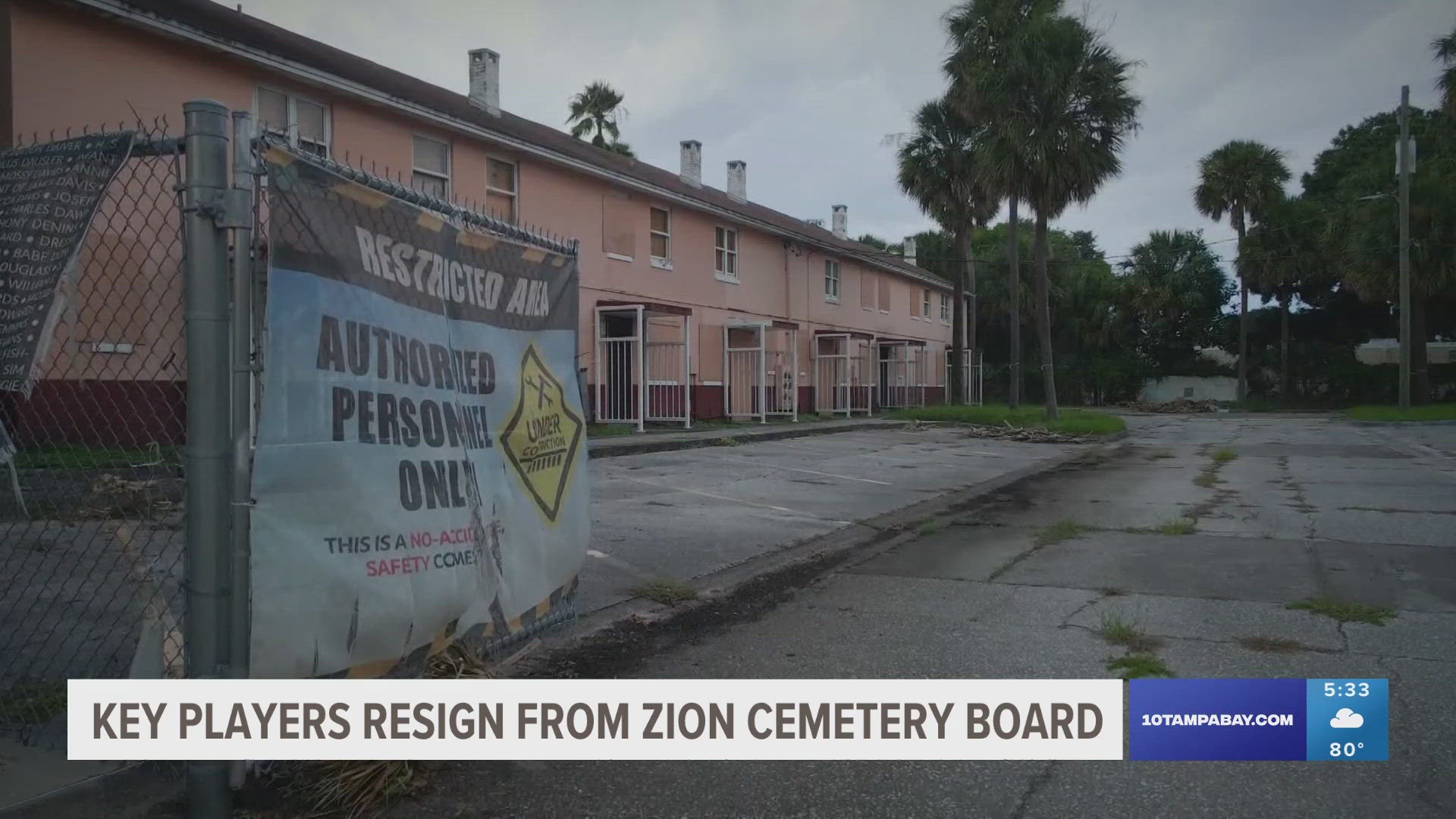 "The private businesses' lack of participation is hindering the preservation society's efforts at restoring Zion Cemetery,” Leroy Moore said.