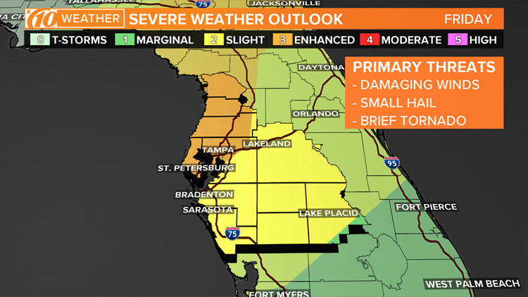 Florida severe weather outlook: Tornadoes and damaging winds possible ...