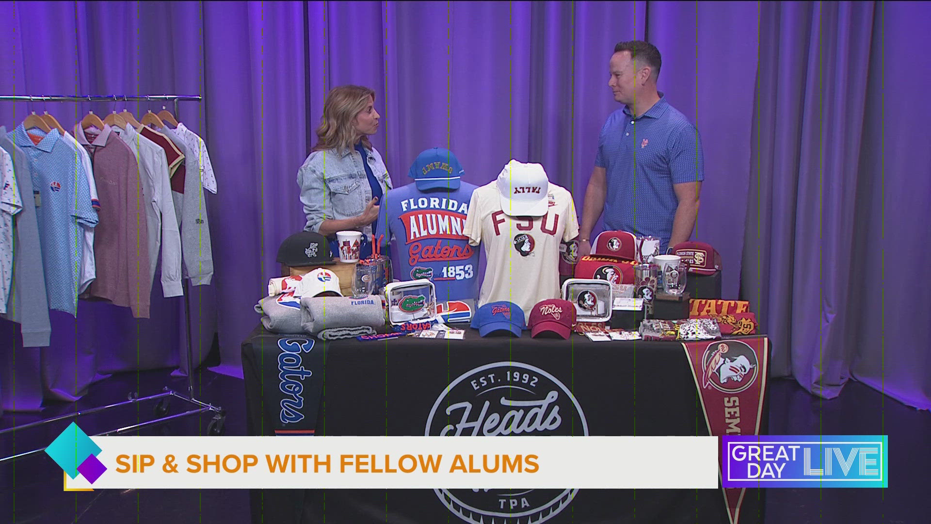 Gators and Noles come together for a Sip and Shop event at Head and Tails to raise money for scholarships.