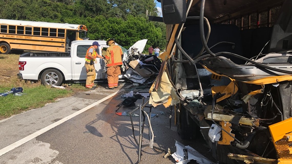 1 student hospitalized, others hurt in Avon Park school bus crash
