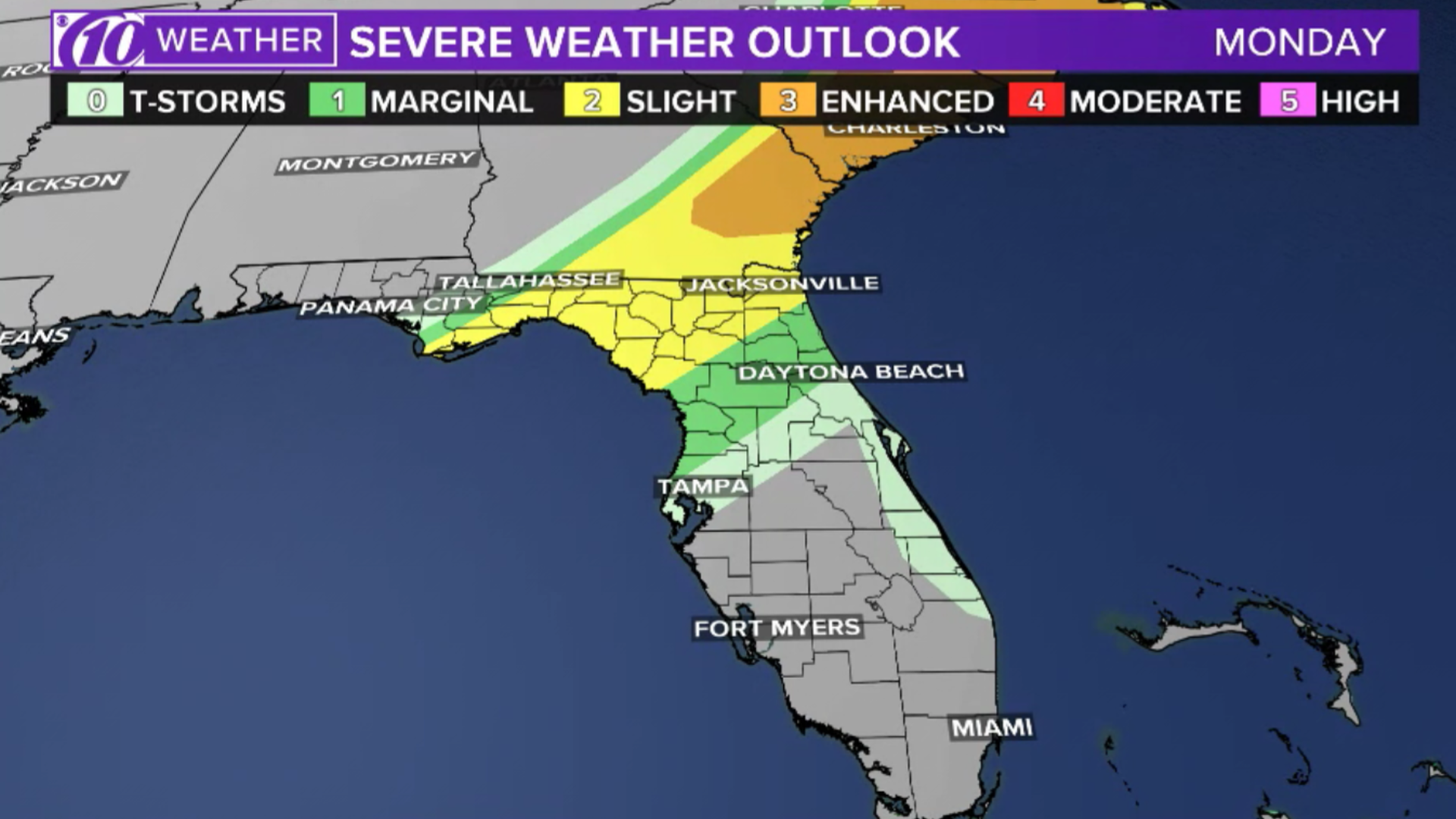 Tampa Bay's severe weather threat low to start the week | wtsp.com