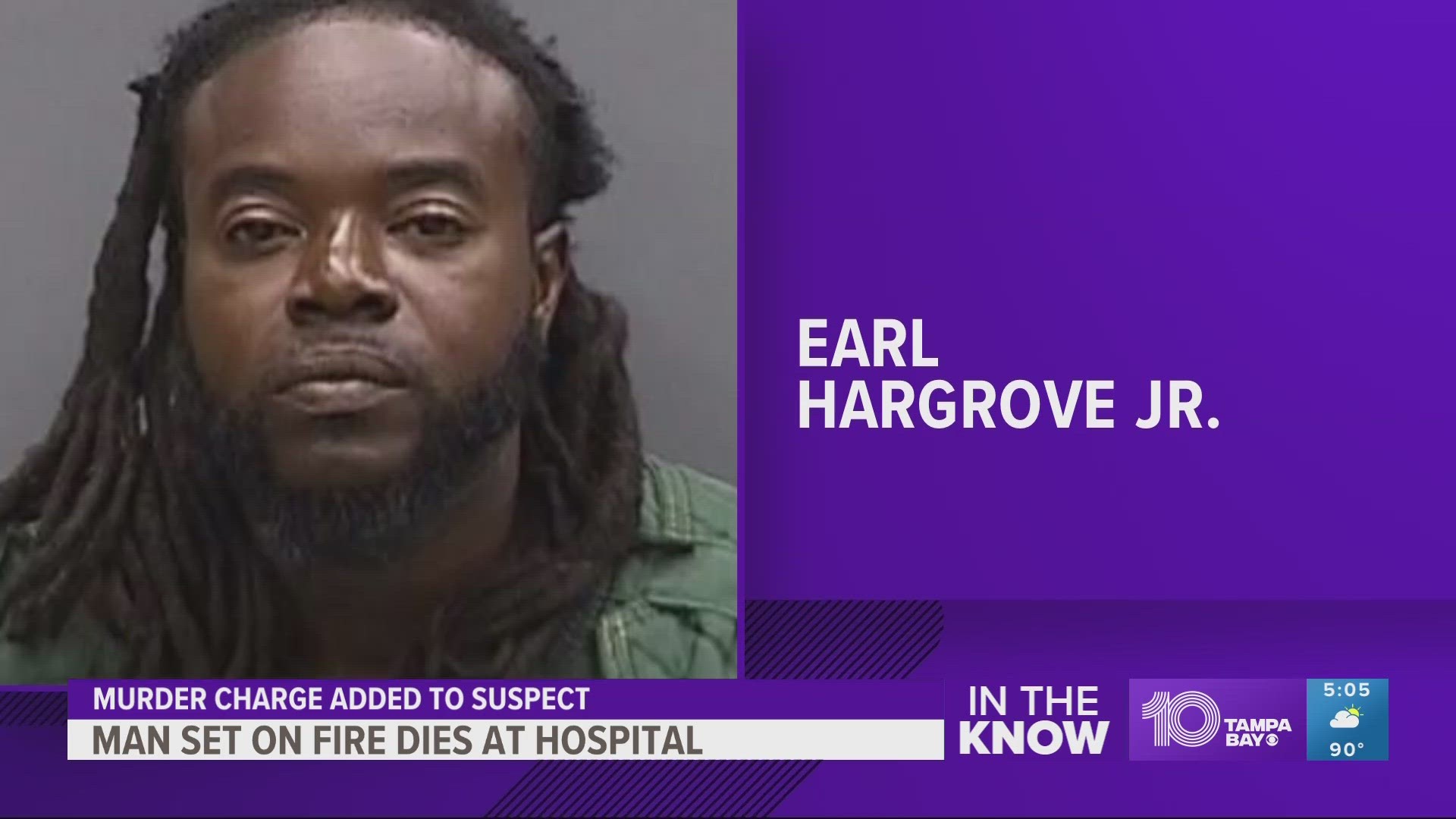 Earl Hargrove Jr. now faces a charge of pre-meditated murder after the man he reportedly lit on fire died from his injuries.