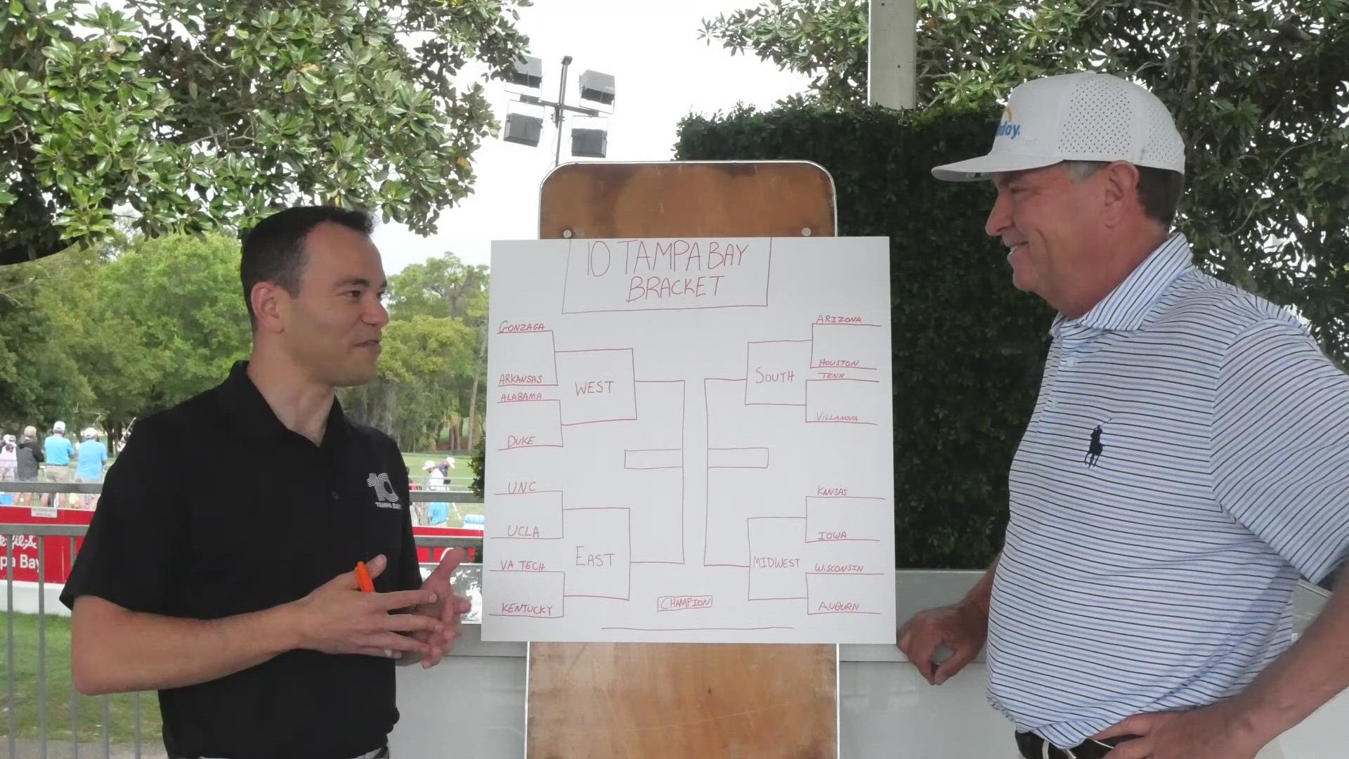With the March Madness tournament starting Thursday, along with the Valspar Championship, PGA major winner Davis Love III builds his NCAA bracket.