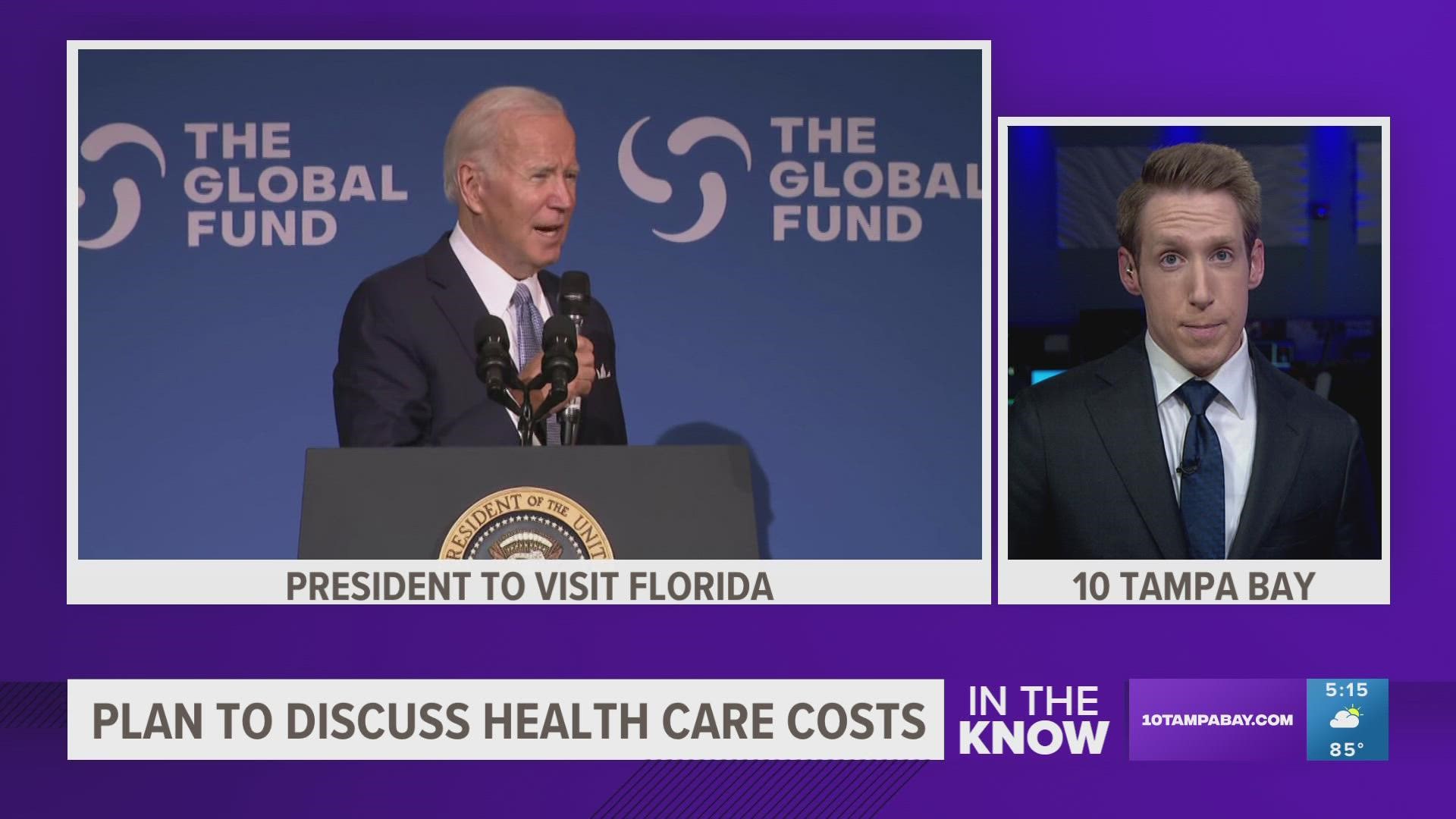 Dependent on the weather, Biden will travel to Fort Lauderdale on Sept. 27.