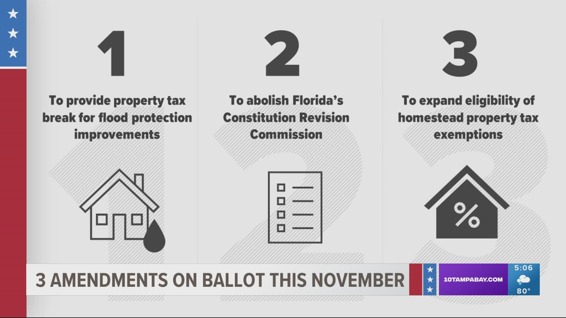 There are three statewide measures to consider on the Florida ballot in 2022.