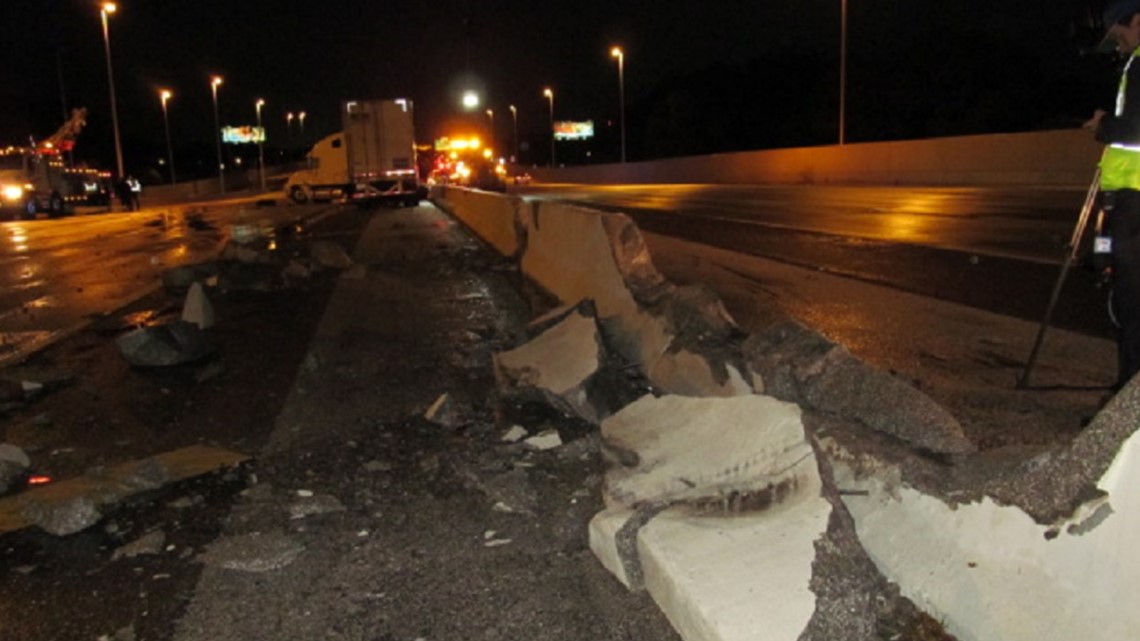 Southbound I 275 Reopens Near I 4 After Semi Truck Crashes Through