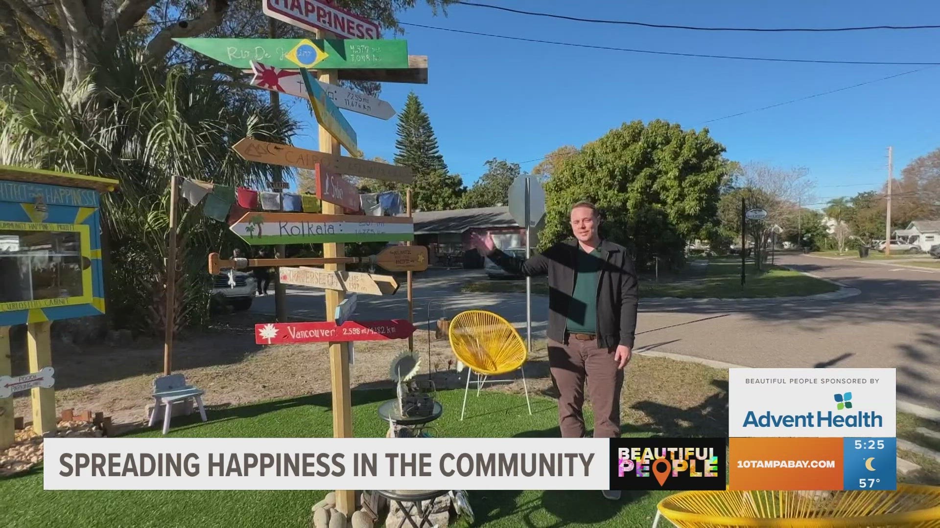 Adam Peters got the idea for his 'Community Happiness Project' during the COVID-19 pandemic when neighbors were stuck inside most of the day.