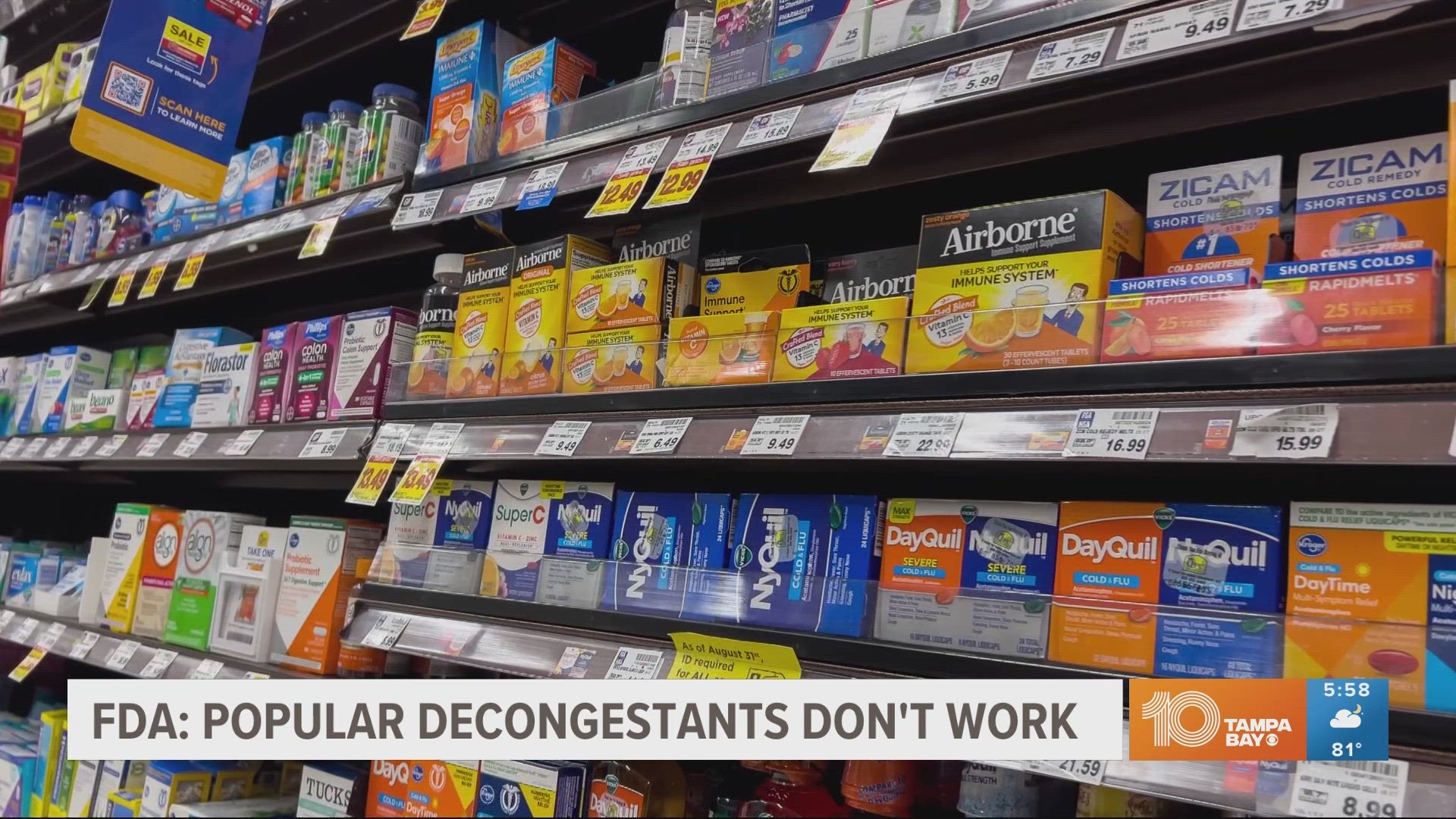 The FDA's response could ultimately impact the number of decongestants available depending on what actions they take next.