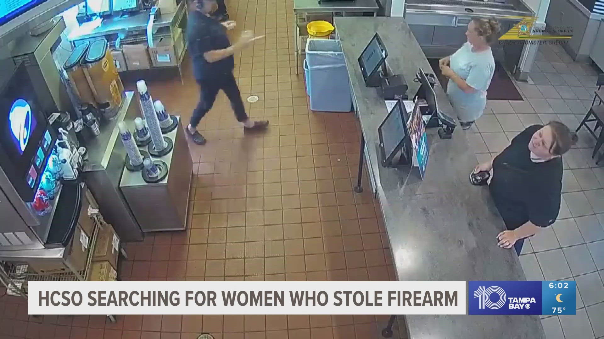 The Hillsborough County Sheriff's Office says this happened on April 19 at a Taco Bell in Valrico.