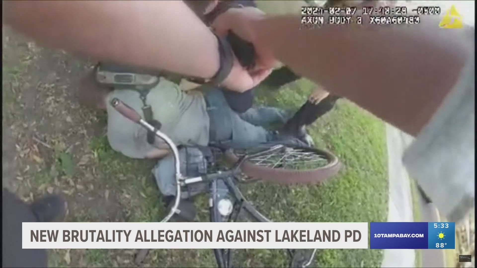 Lakeland PD is shown tasing, beating man through bodycam footage after smoking a cigarette on a college campus.