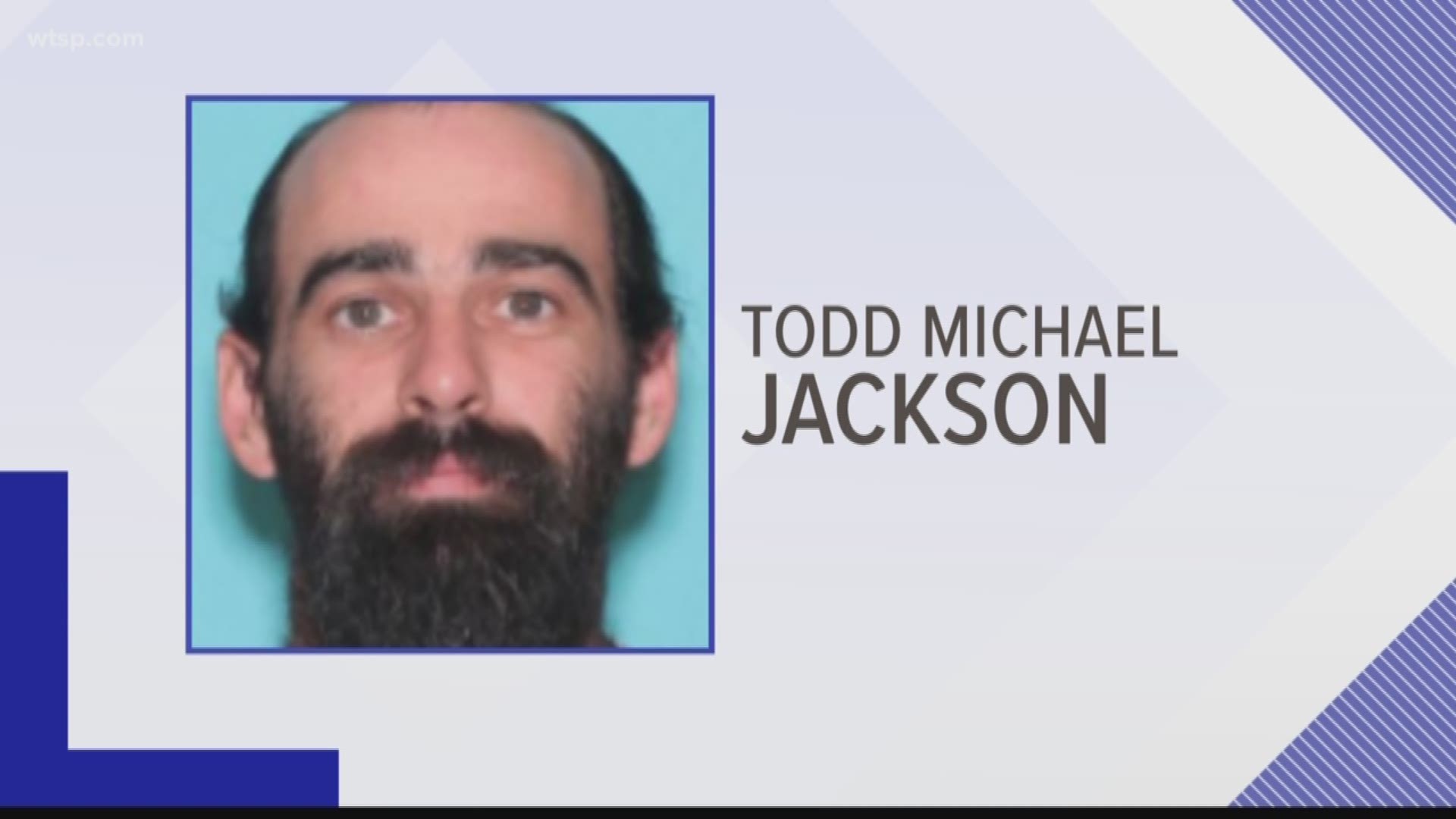The Polk County Sheriff's Office said Todd Michael Jackson, 34,  was arrested at a home in the Wabash area of Lakeland Saturday night.