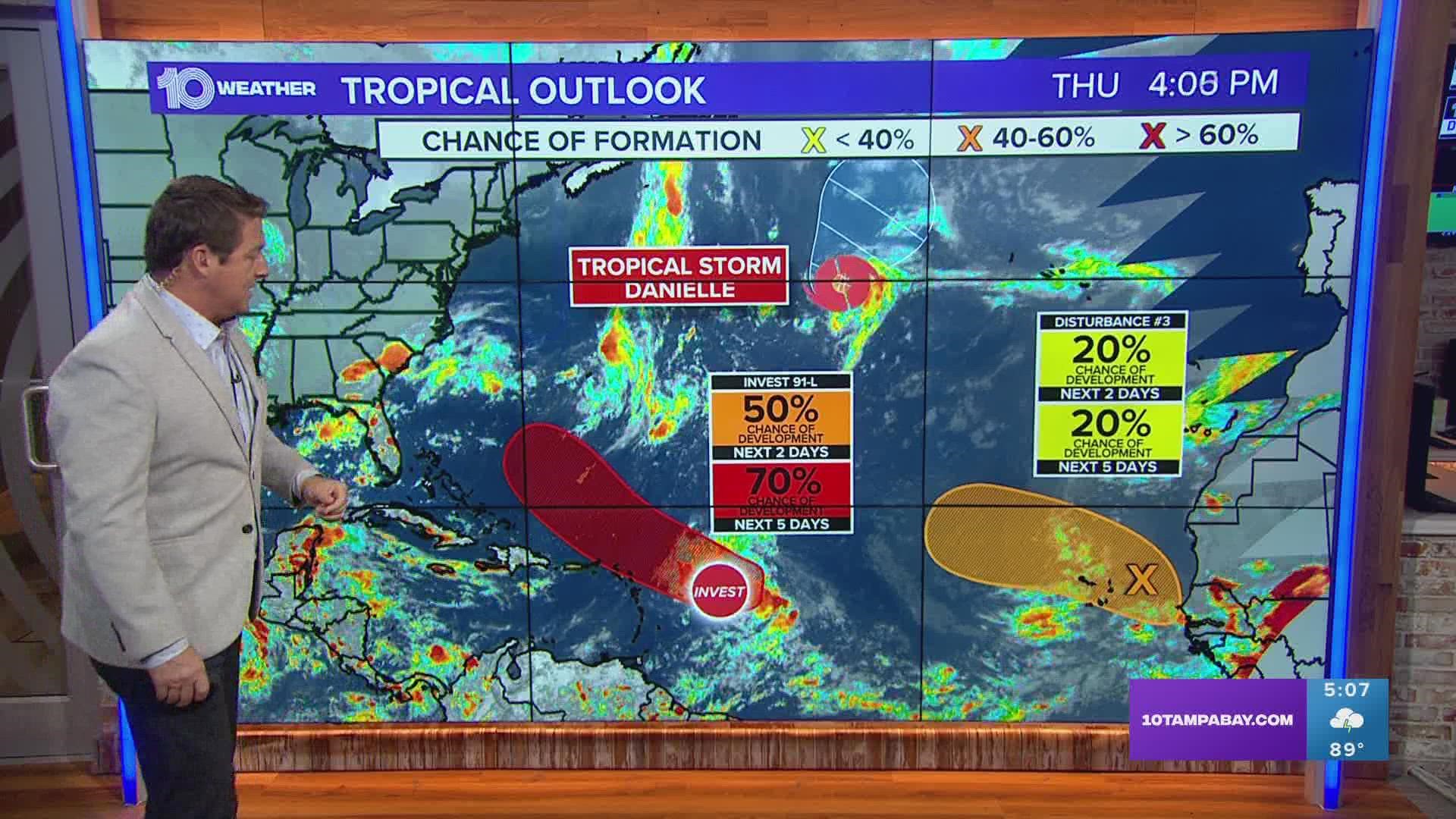 Tracking the Tropics Tropical Storm Danielle forms in the Atlantic