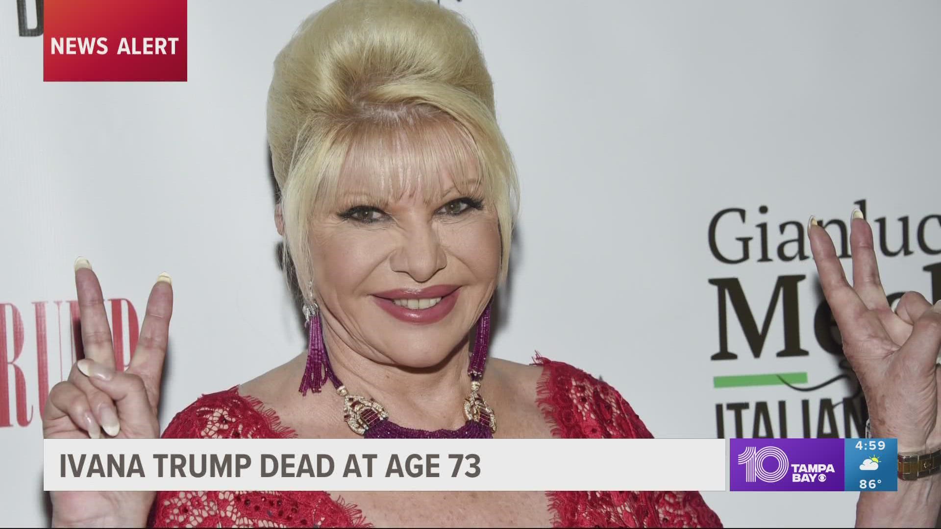 The Trump family says the former president's first wife, Ivana Trump, has died in New York City.