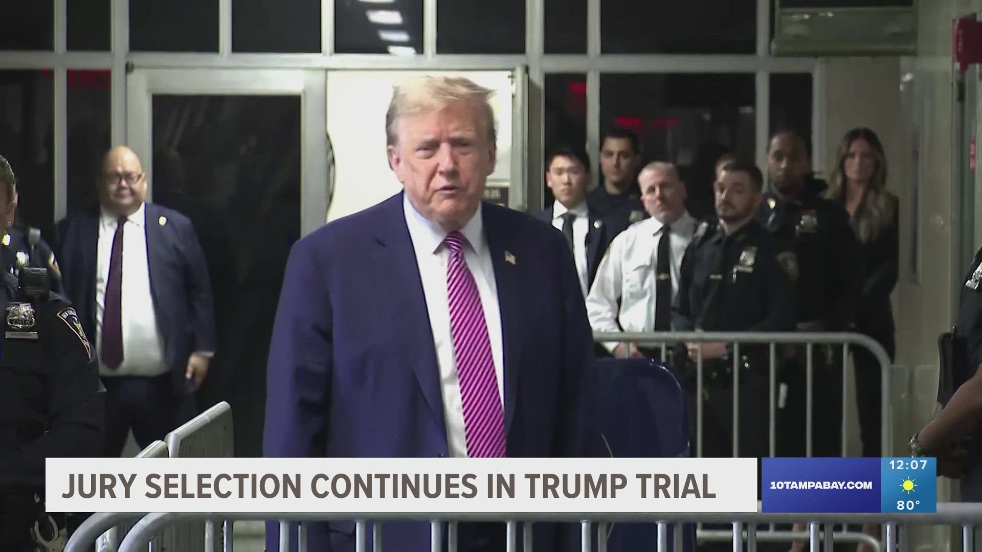 A jury of 12 people was seated Thursday in former President Donald Trump’s history-making hush money trial.