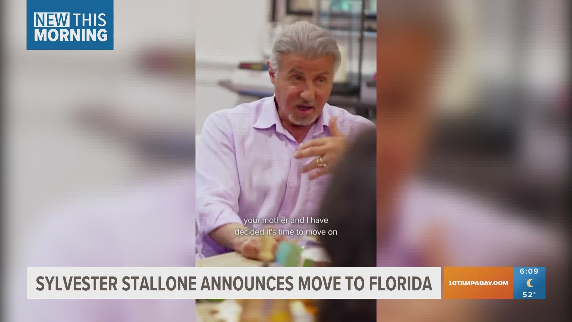 The "Rocky" actor made the announcement on his reality series "The Family Stallone."