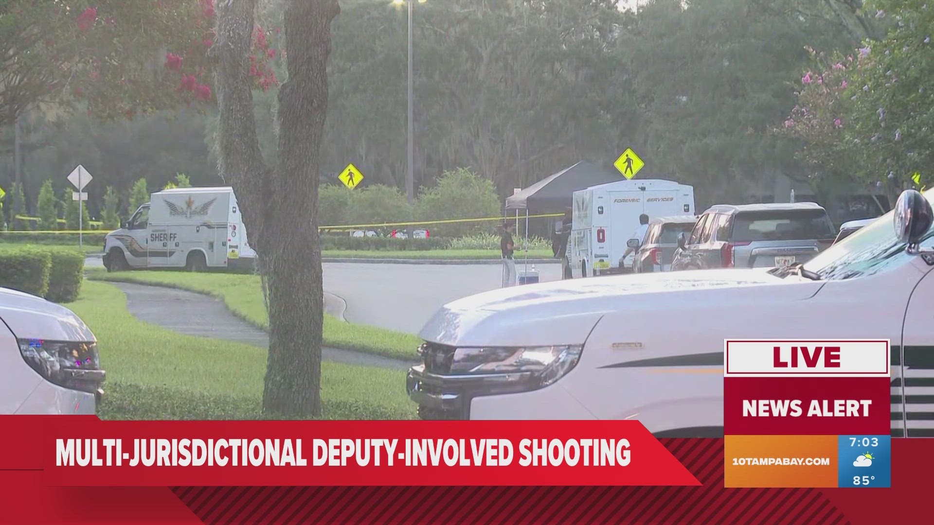 The shooting happened at Hidden River Parkway just off East Fletcher Ave, authorities said.