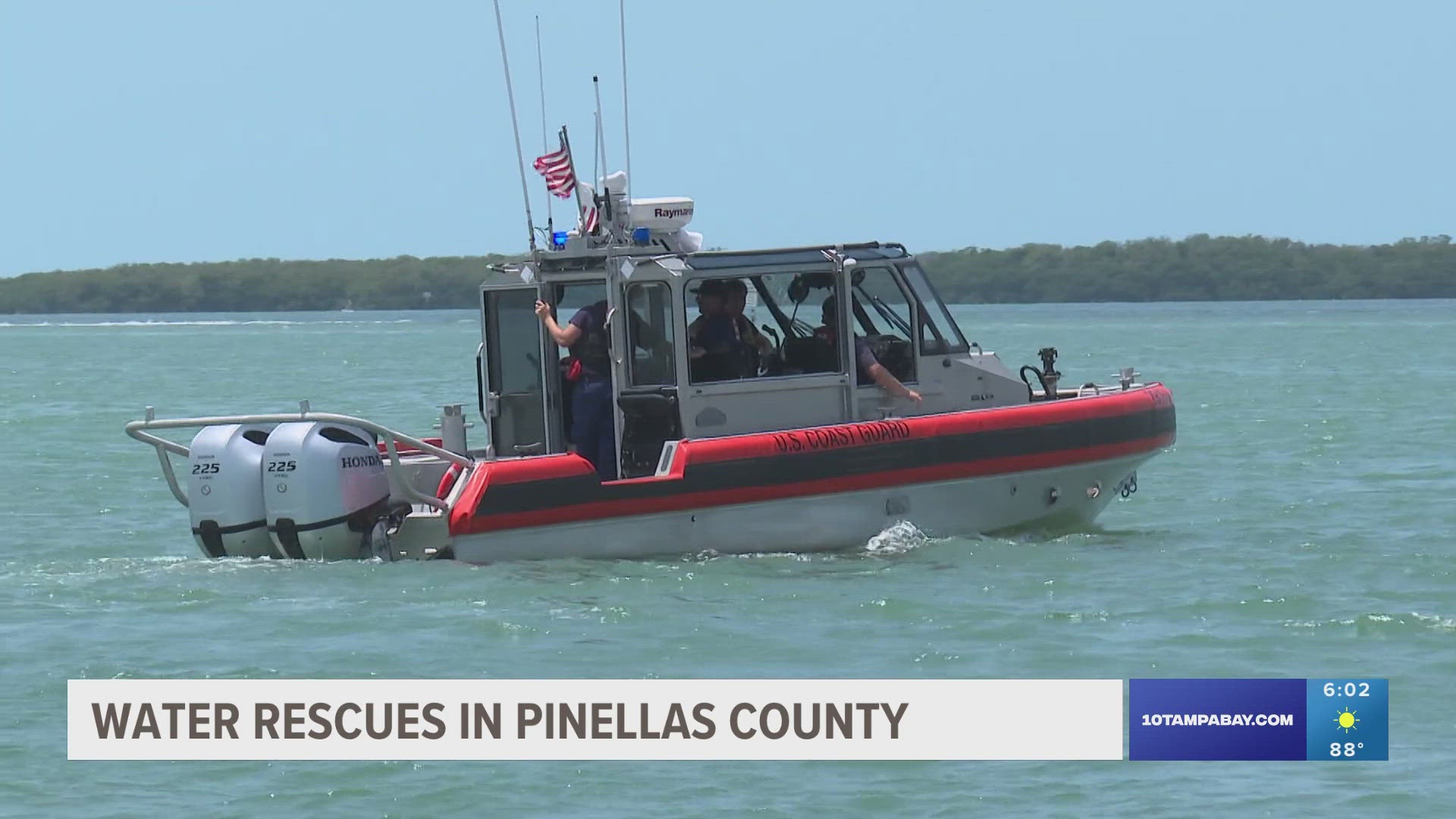 Coast Guard crews responded to two separate calls in Tampa Bay waters Saturday.