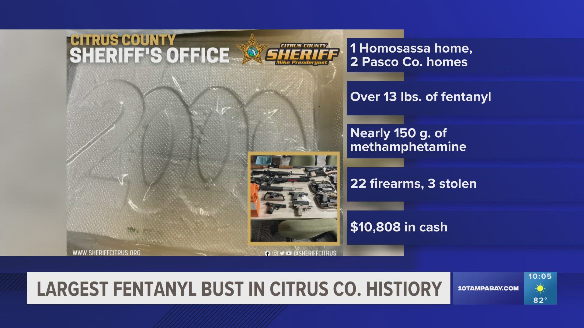 The joint operation involved multiple agencies and led to the largest fentanyl seizure in history for the Citrus County Sheriff's Office.