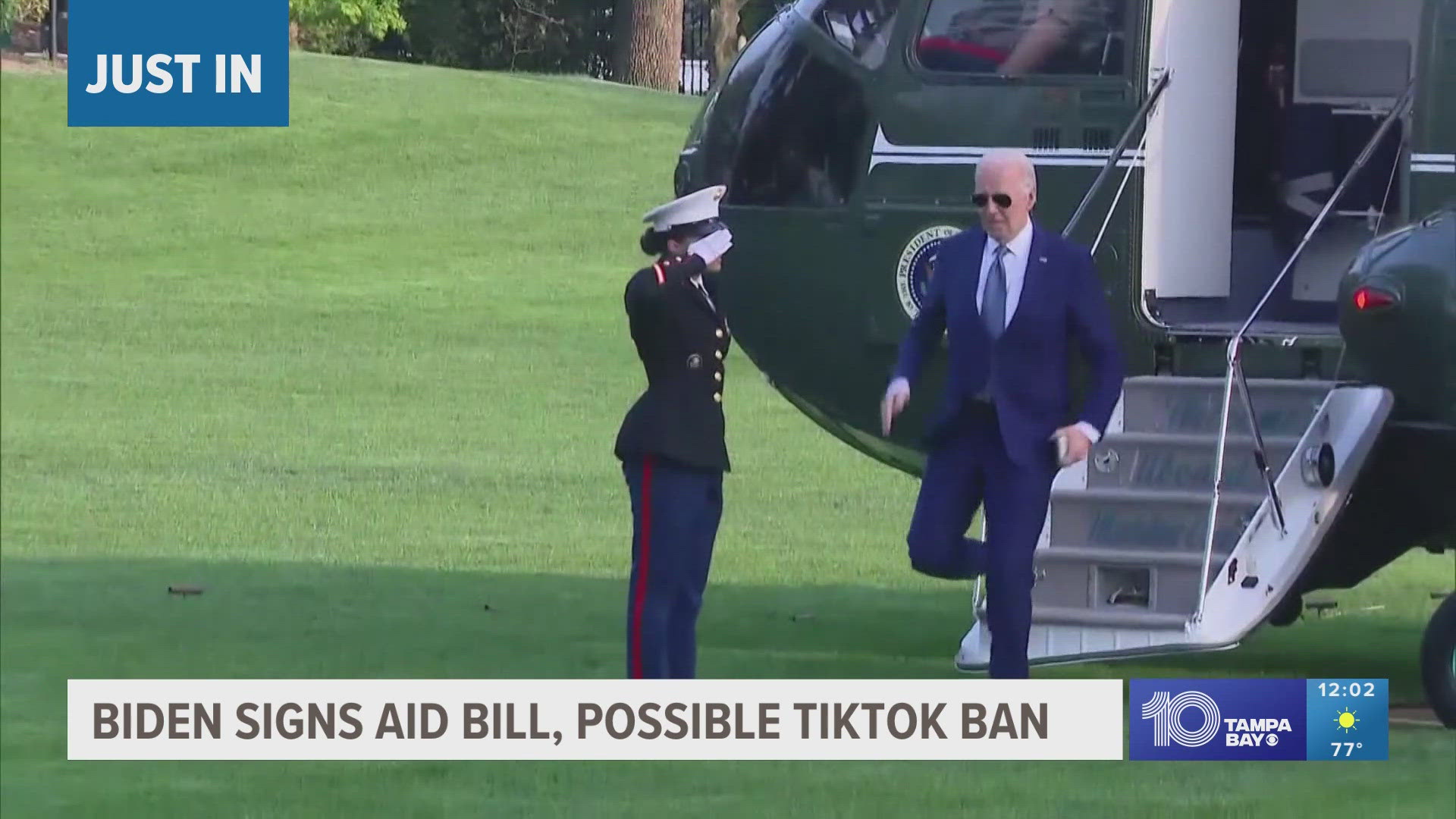 President Biden signed a foreign aid package that includes a threat to ban TikTok. The Senate passed the bill late Tuesday.