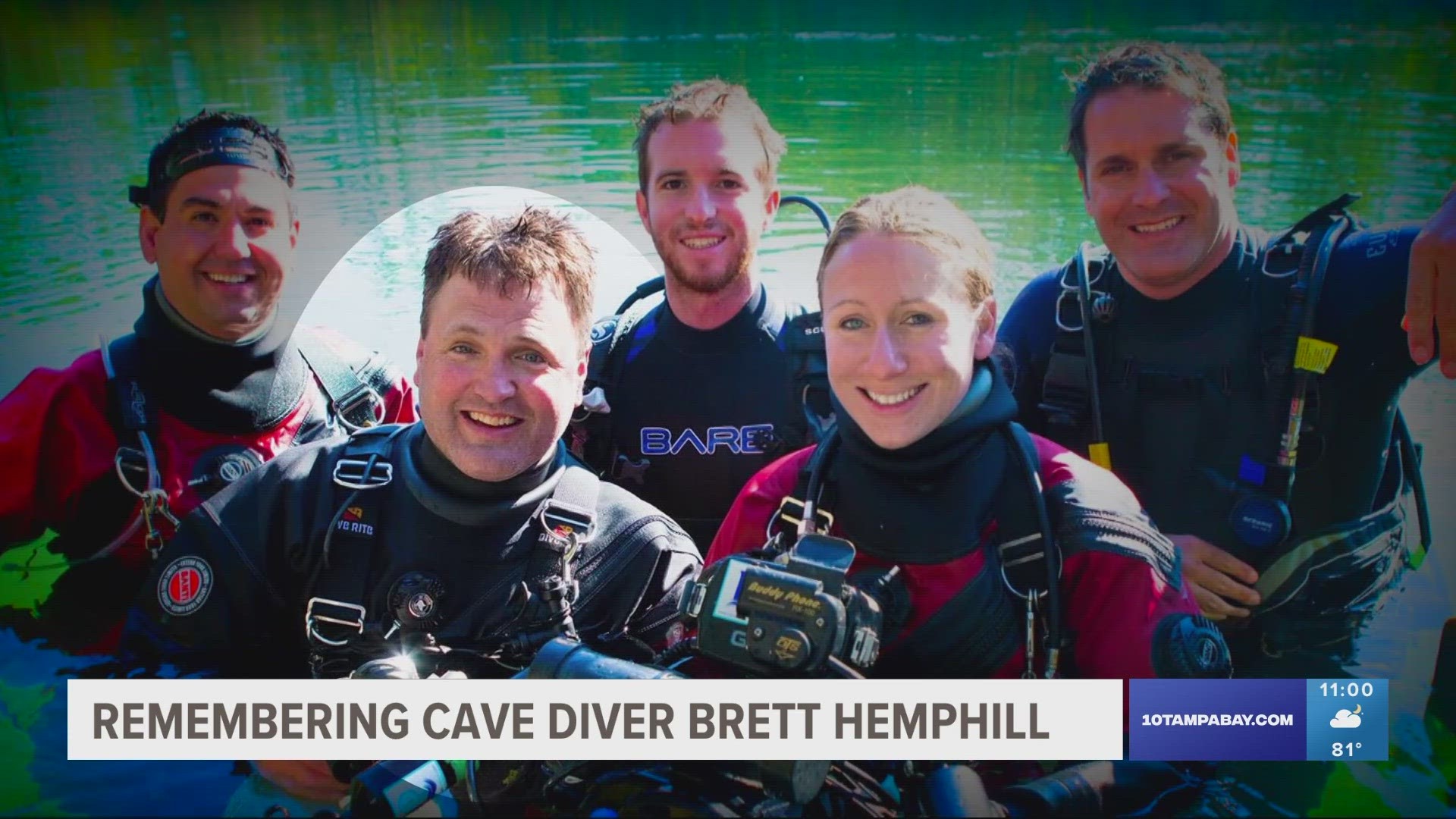 Brett Hemphill was diving in Phantom Springs in Texas.