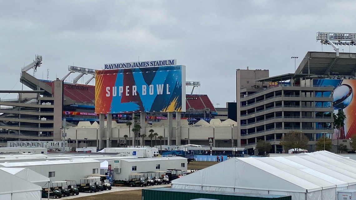 Super Bowl LV preps on track at Raymond James Stadium in Tampa