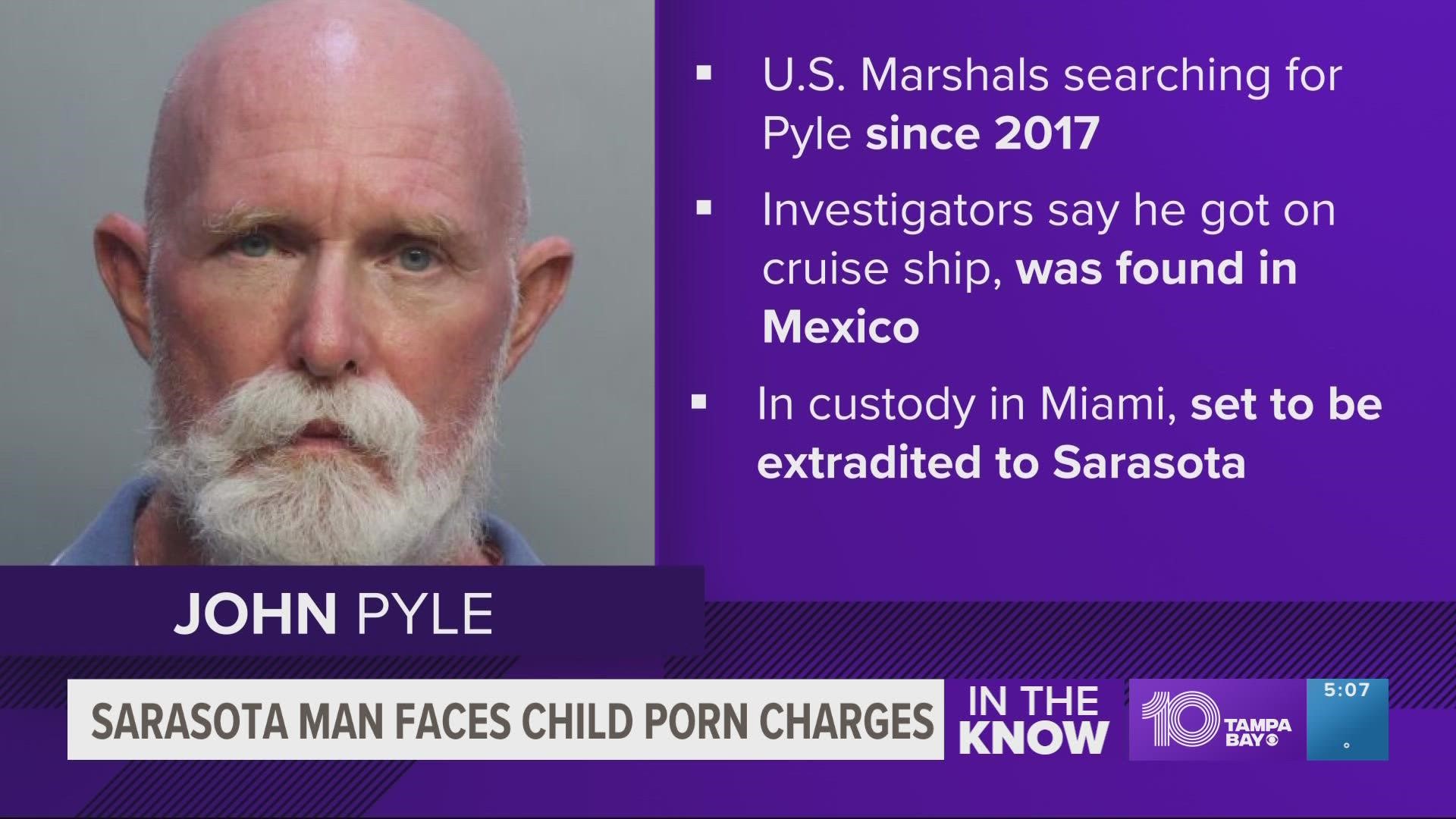 John Pyle was arrested on child porn charges in 2016 and failed to show up to a court hearing the following year.