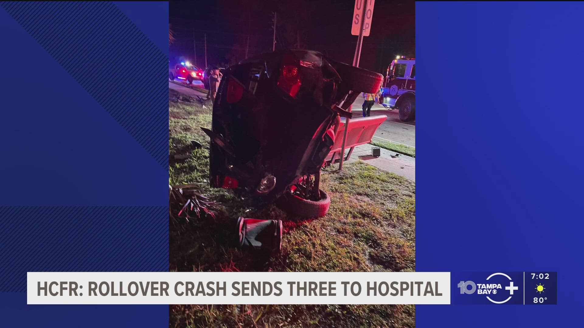 3 Hurt In Severe Spring Hill Car Crash Fire Rescue Says Wtsp