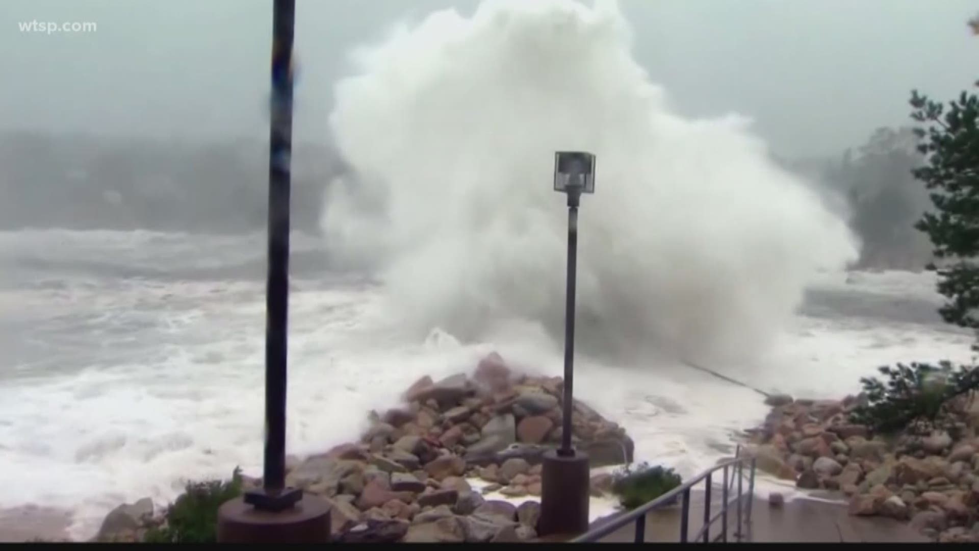 There were big waves and high winds in Nova Scotia, Canada, this morning where nearly 1 million people woke up in the dark thanks to Dorian. The storm knocked out power and dumped about 4 inches of rain.