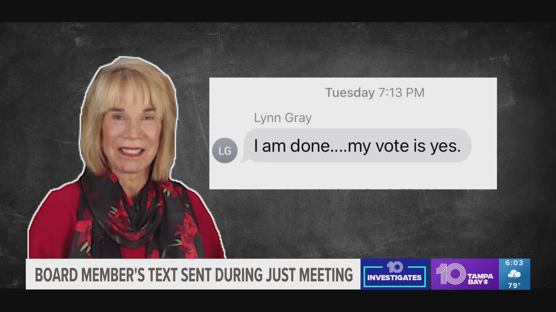 Through a public records request, 10 Investigates obtained a text that shows how a member planned to vote during the May 9 meeting.