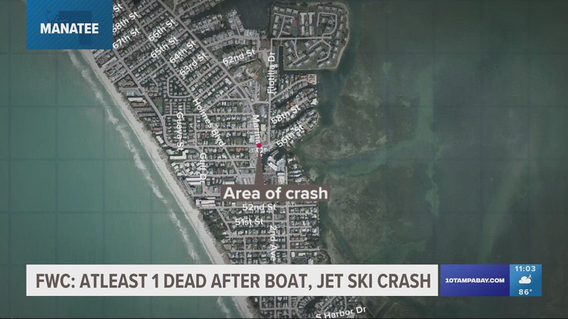 Person killed after boat, Jet Ski crash into each other on Bradenton