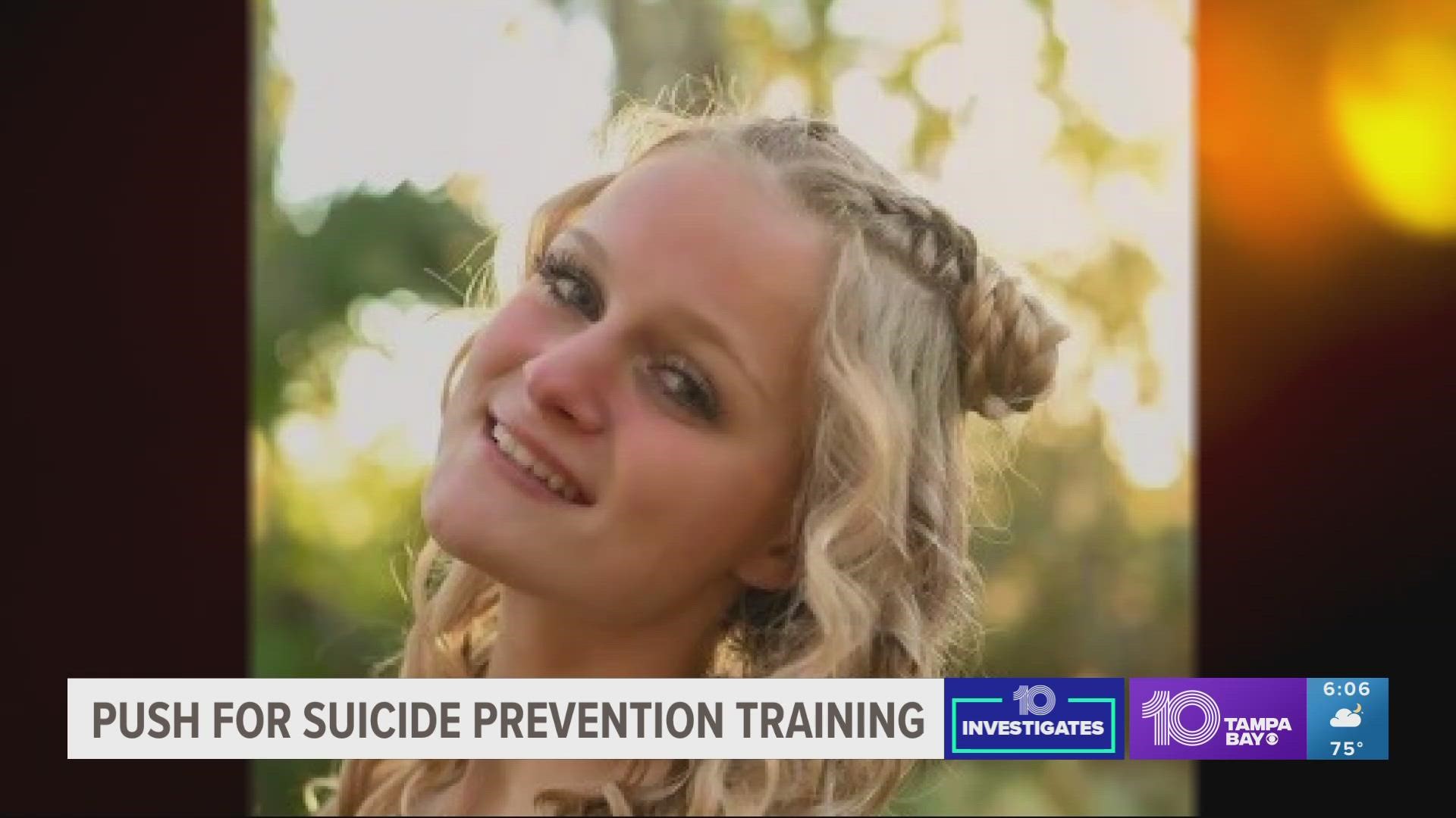 10 Investigates looks at the increase of suicides among young people and the push to bring more training for suicide prevention into our schools.