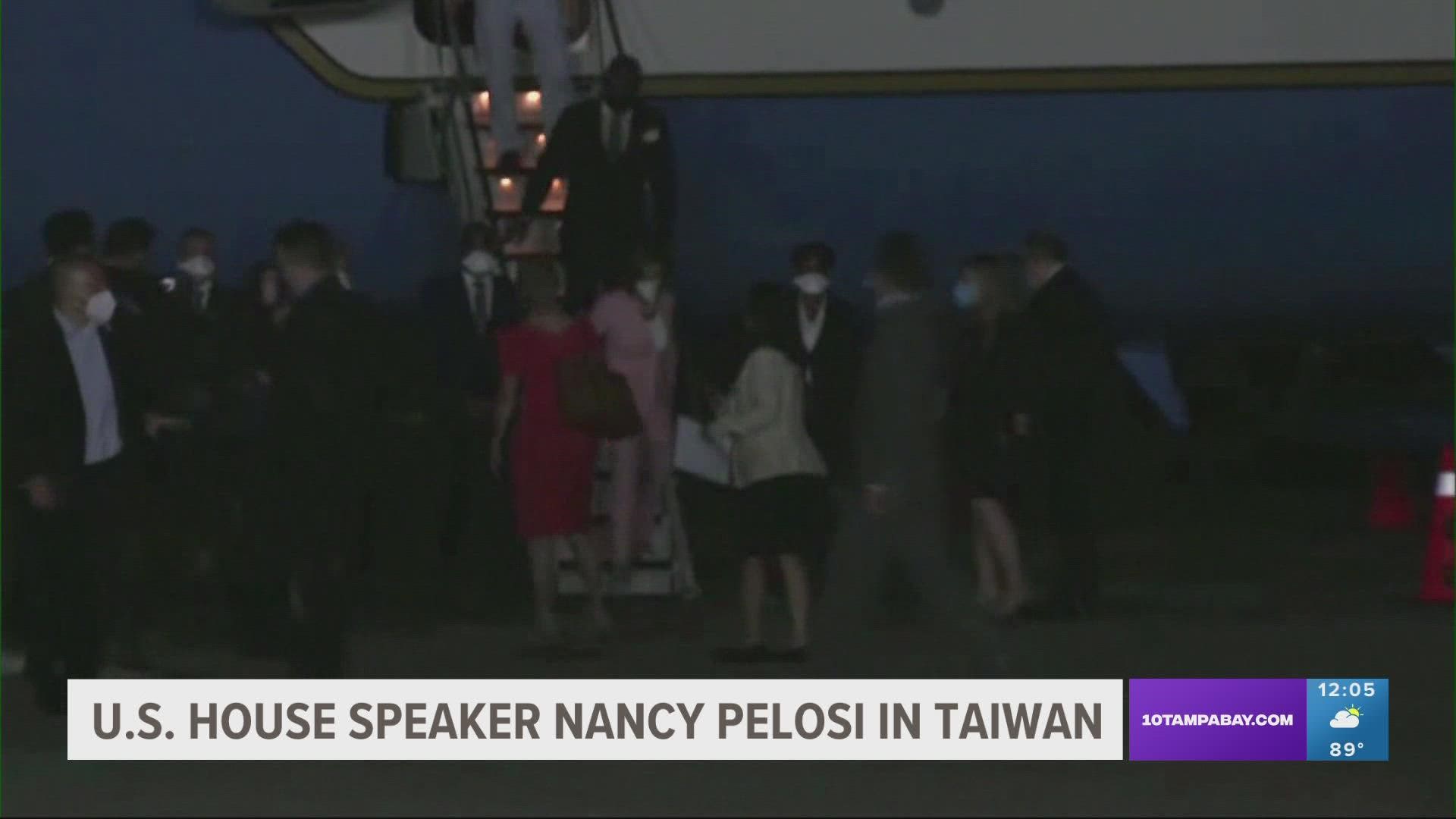 China had warned of “resolute and strong measures” if Pelosi went ahead with the trip.